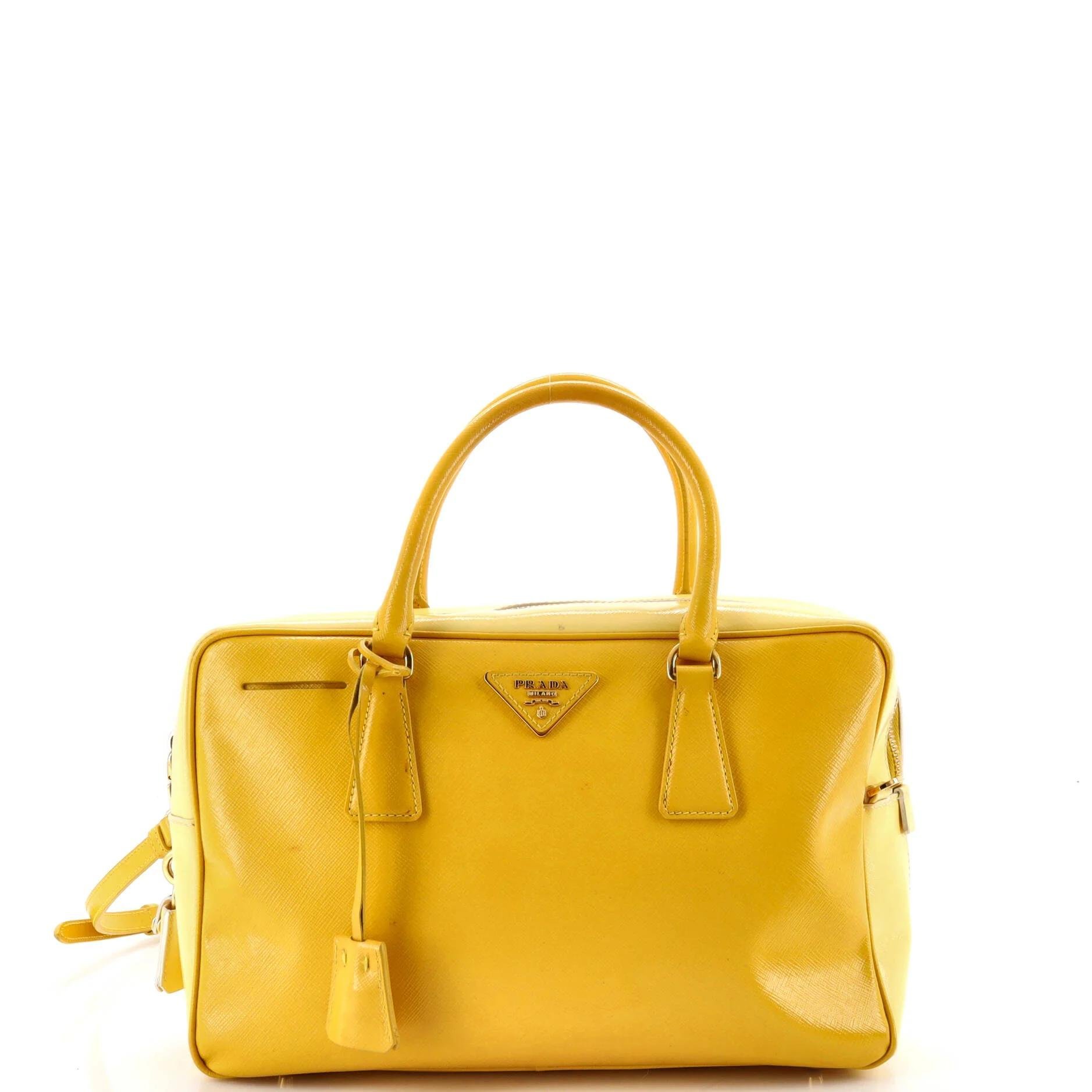 Patent leather handbag