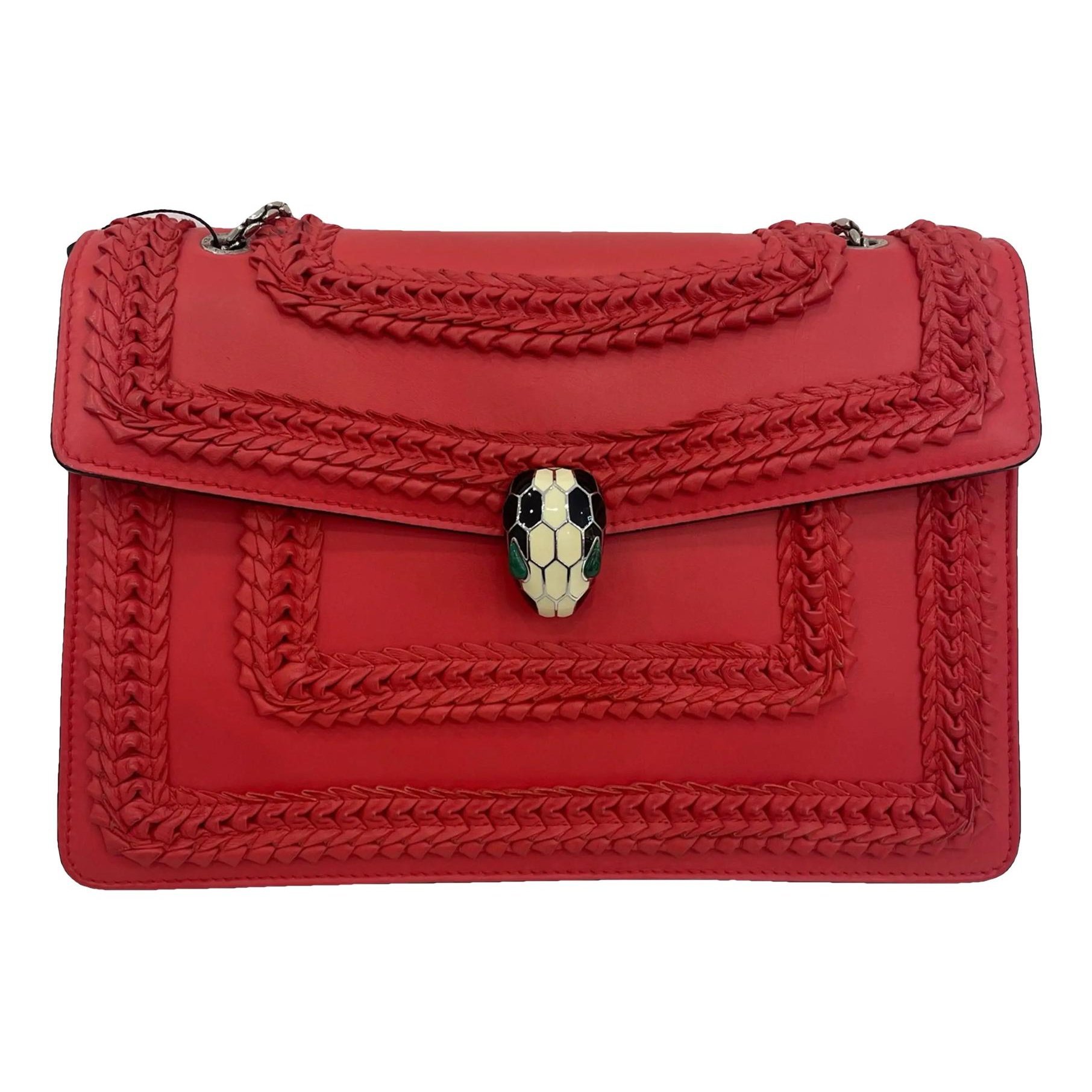 Serpenti leather handbag