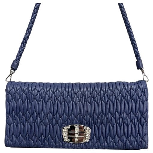 Miu Crystal leather handbag
