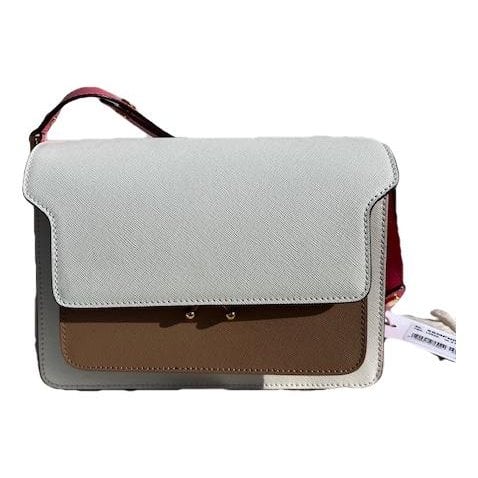 Trunk leather crossbody bag