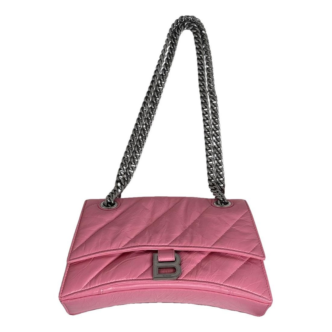 Crush leather handbag
