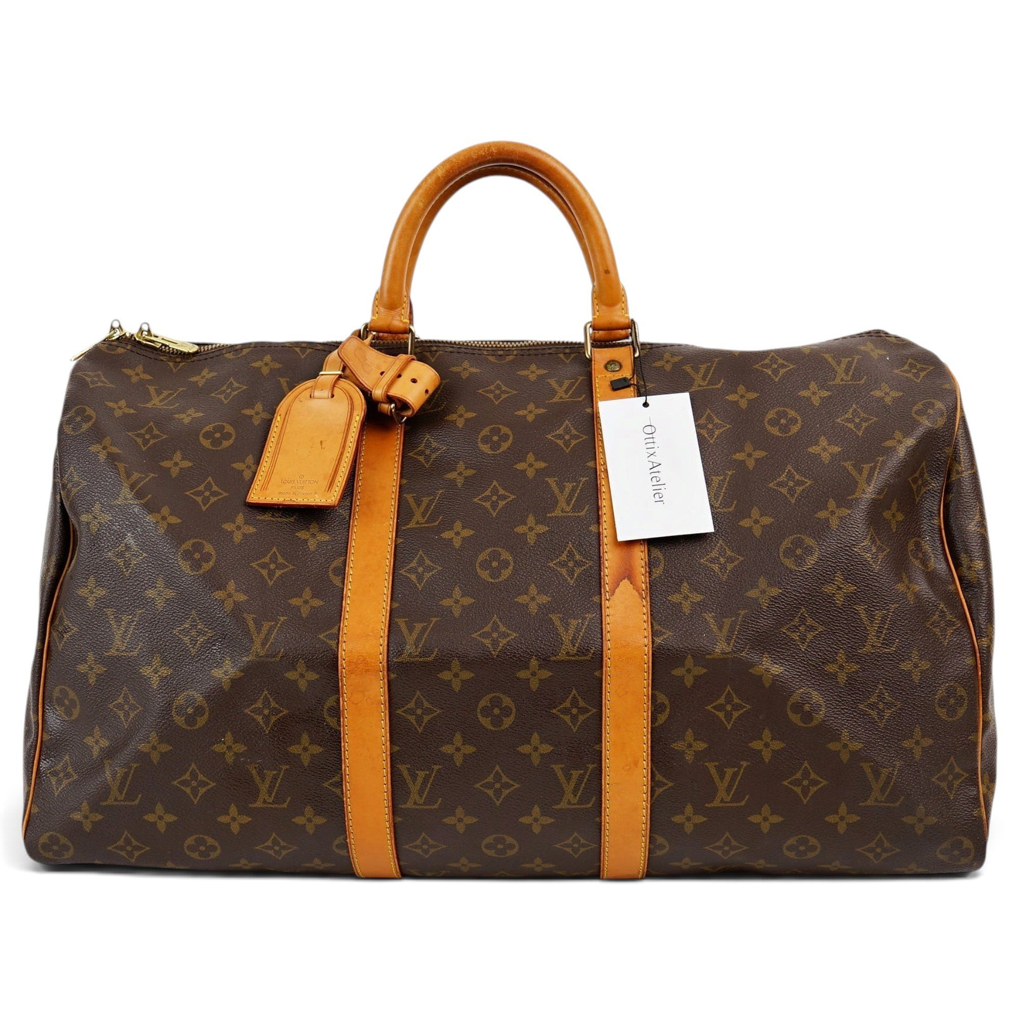 Keepall leather travel bag