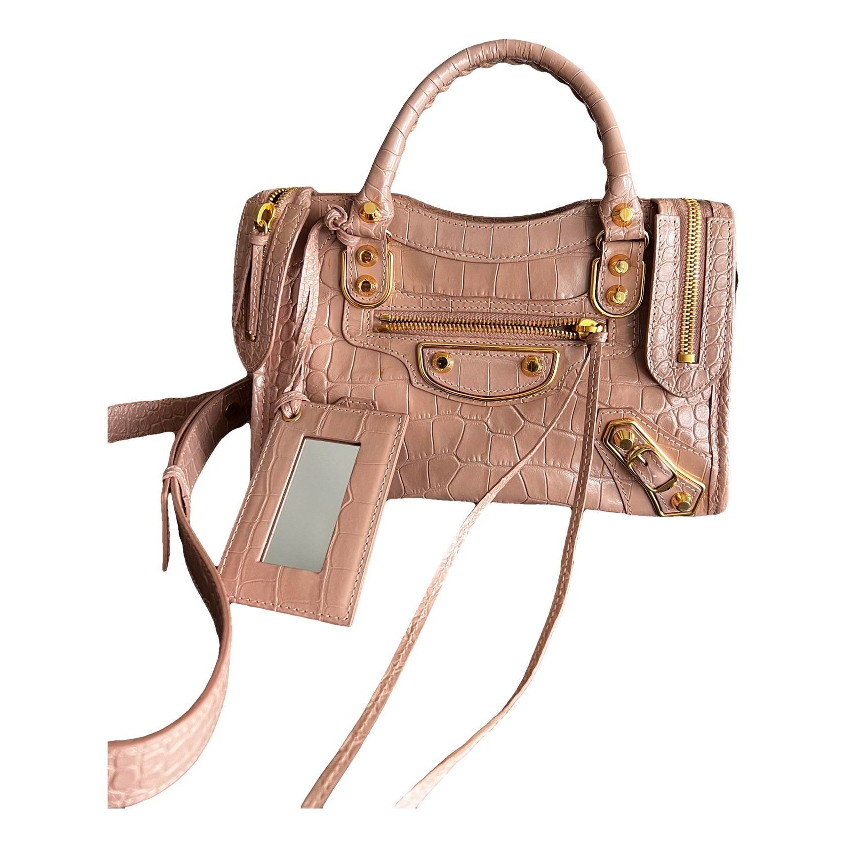 Classic Metalic leather handbag