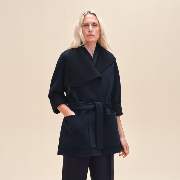 Bleu Noir Cashmere Coat
