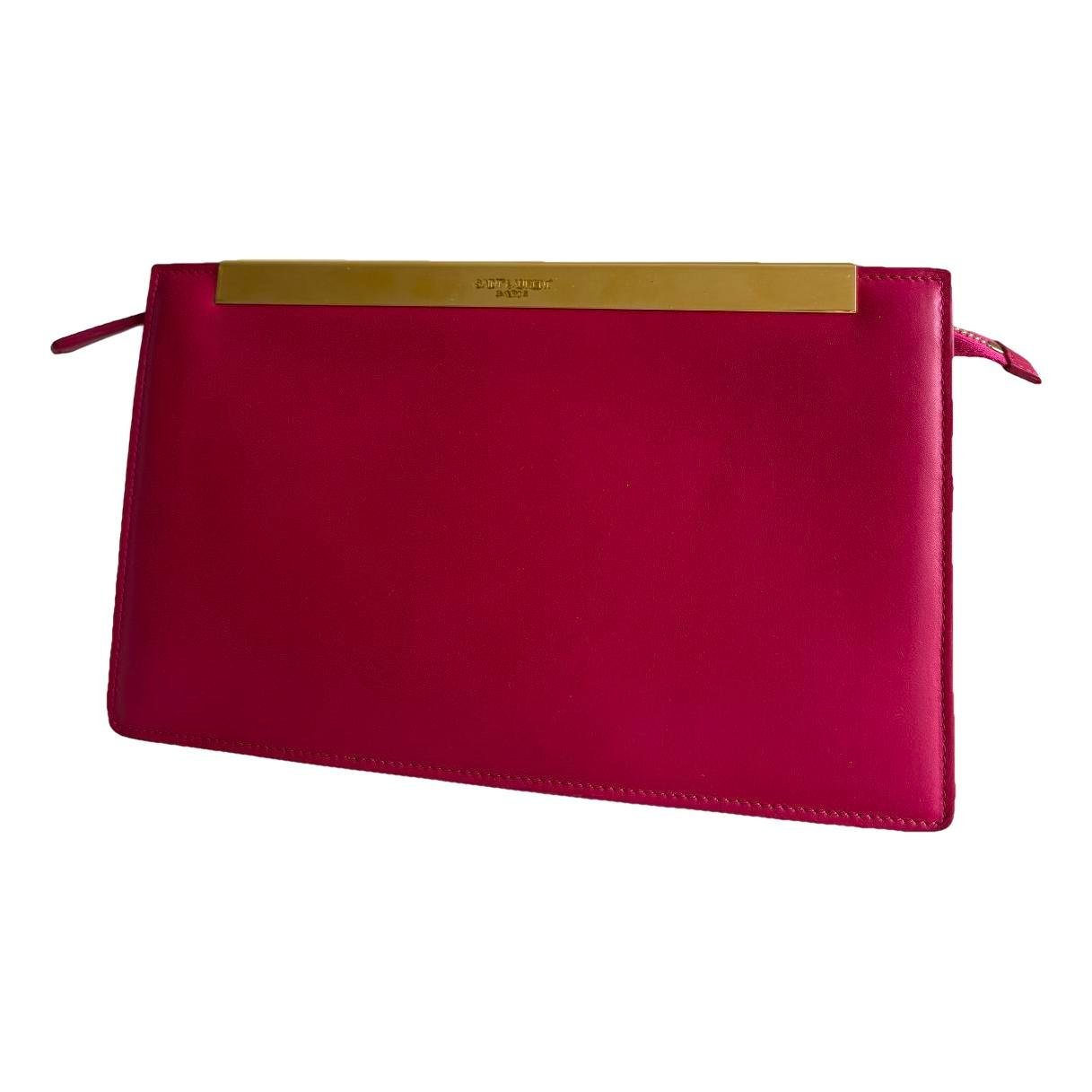 Leather clutch bag