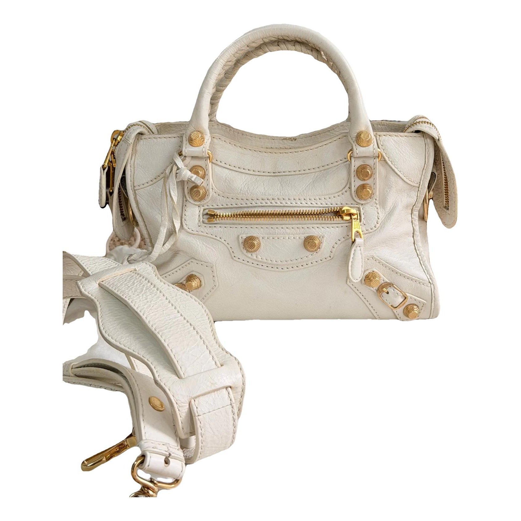 Classic Metalic leather handbag