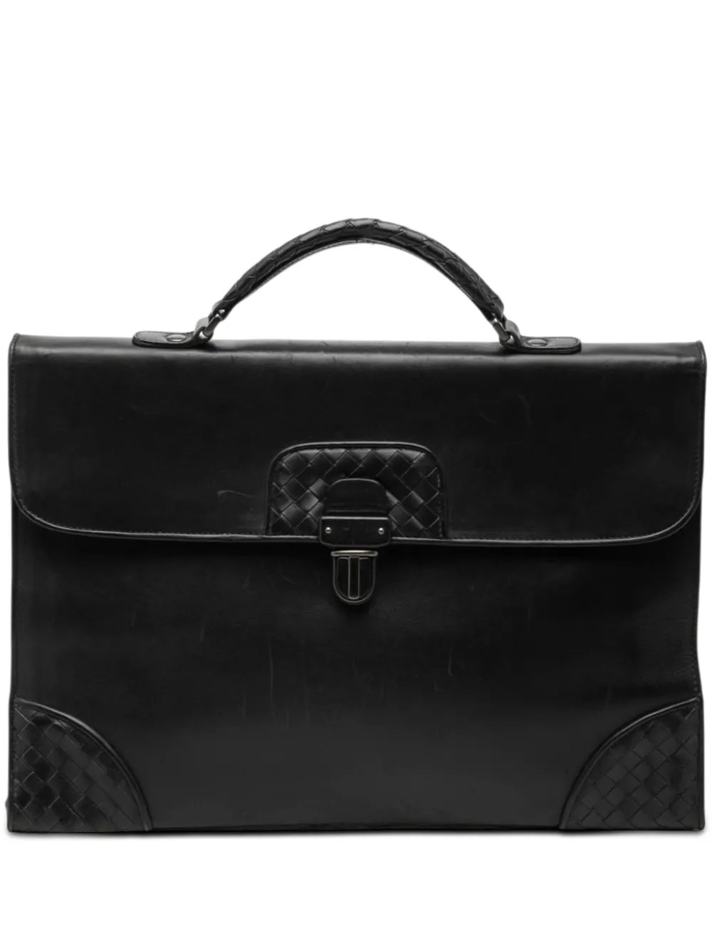 2000-2007 Intrecciato Trimmed Leather business bag