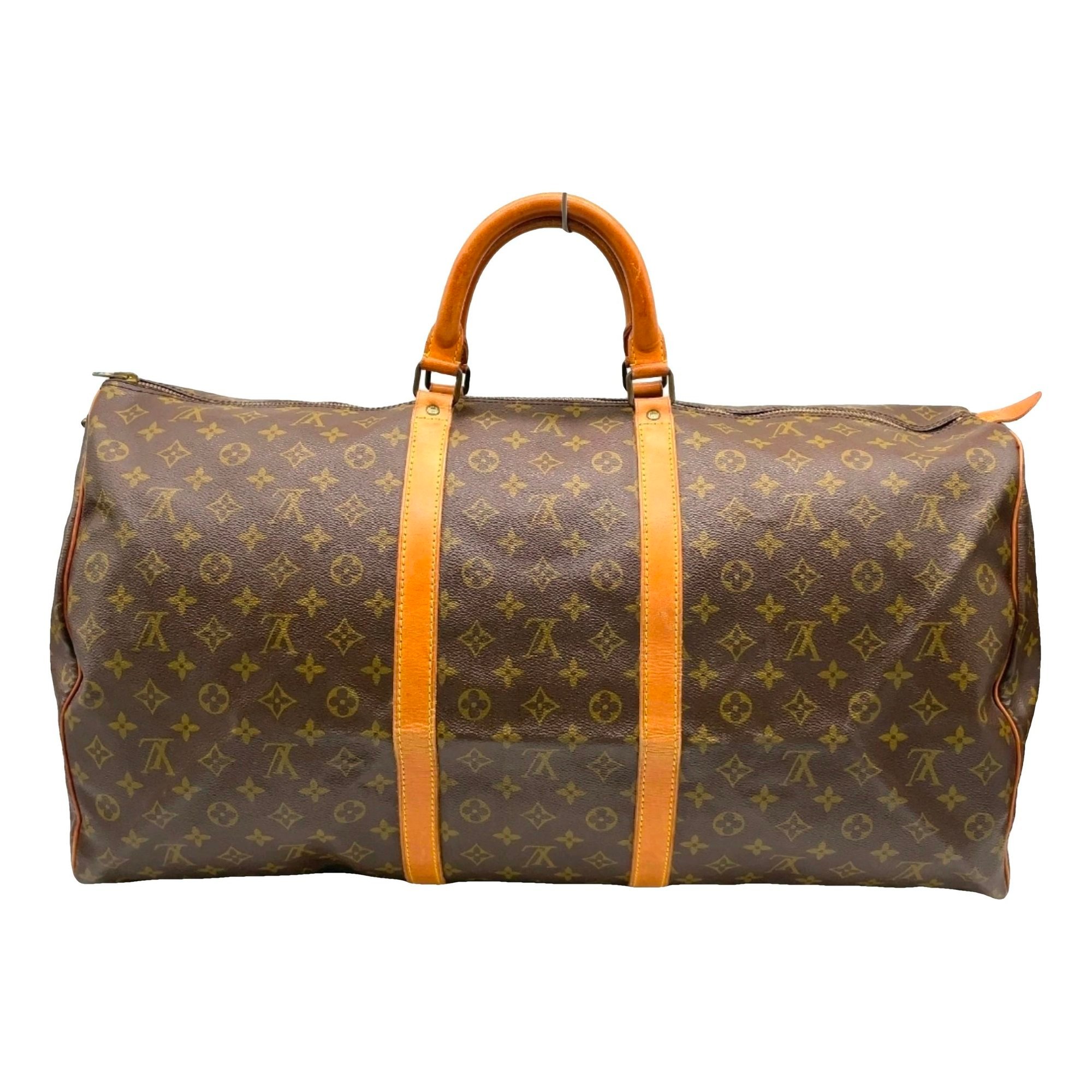 Keepall leather travel bag