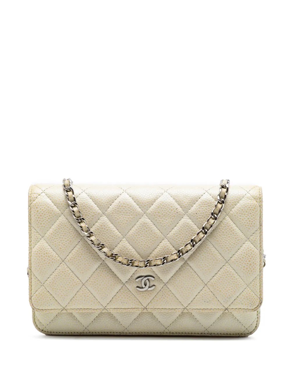 2014-2015 CC Quilted Caviar Wallet on Chain crossbody bag