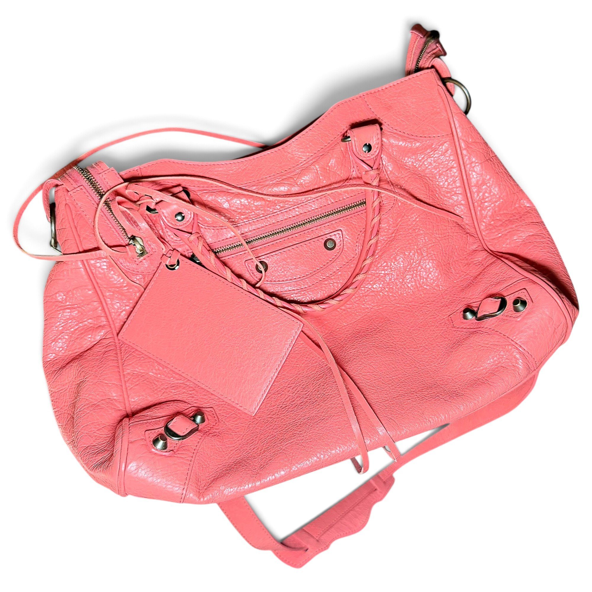 City leather handbag