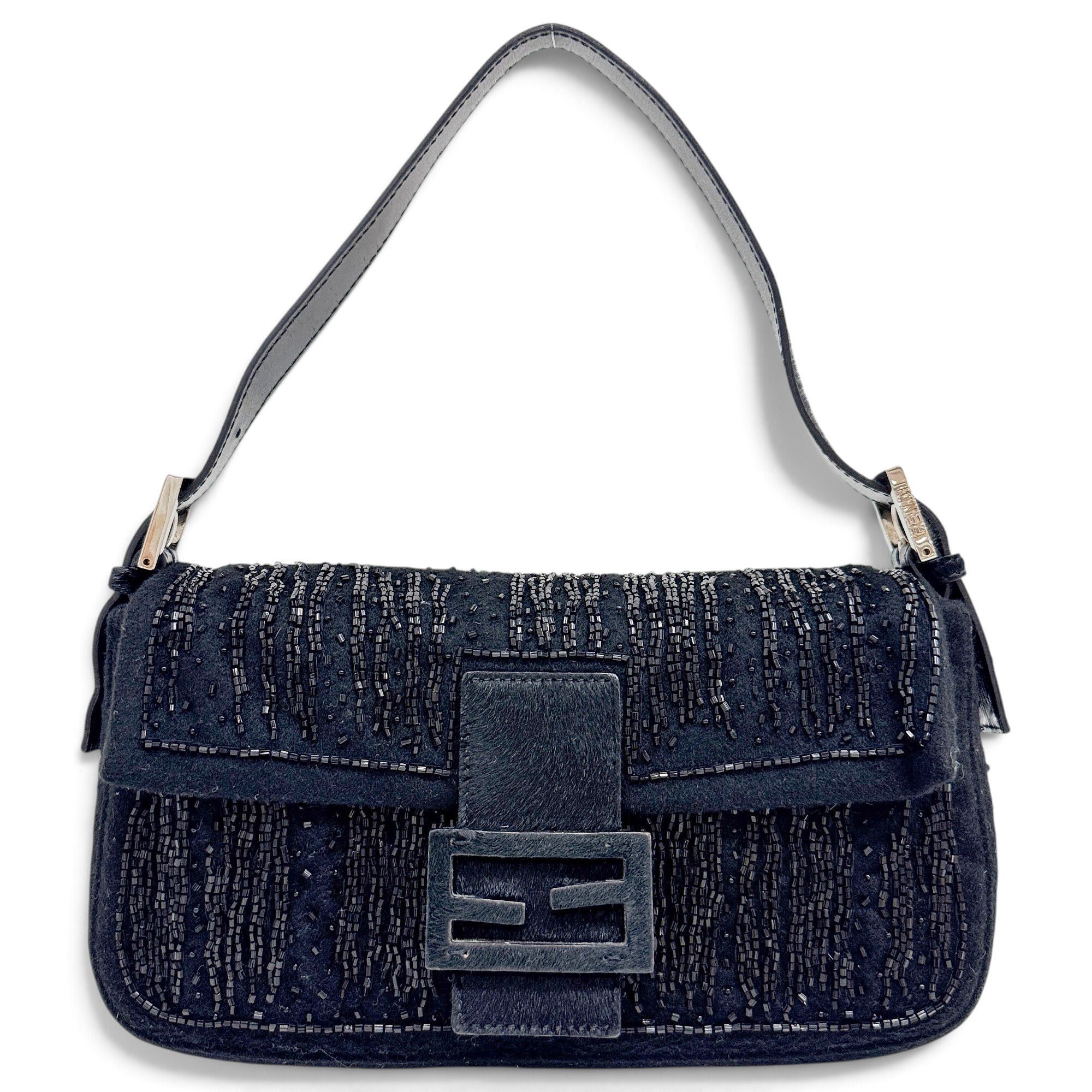 Baguette wool handbag