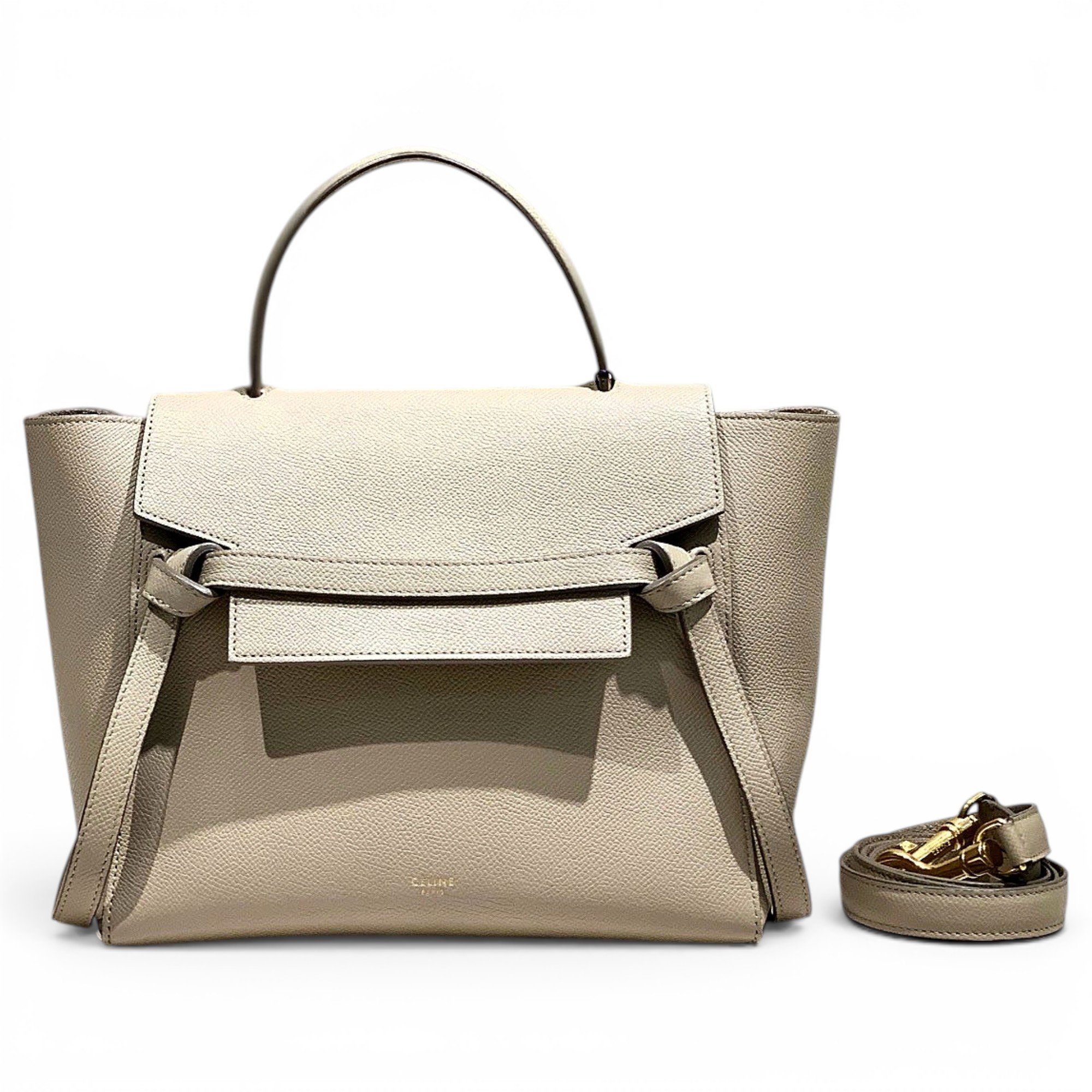Belt leather handbag