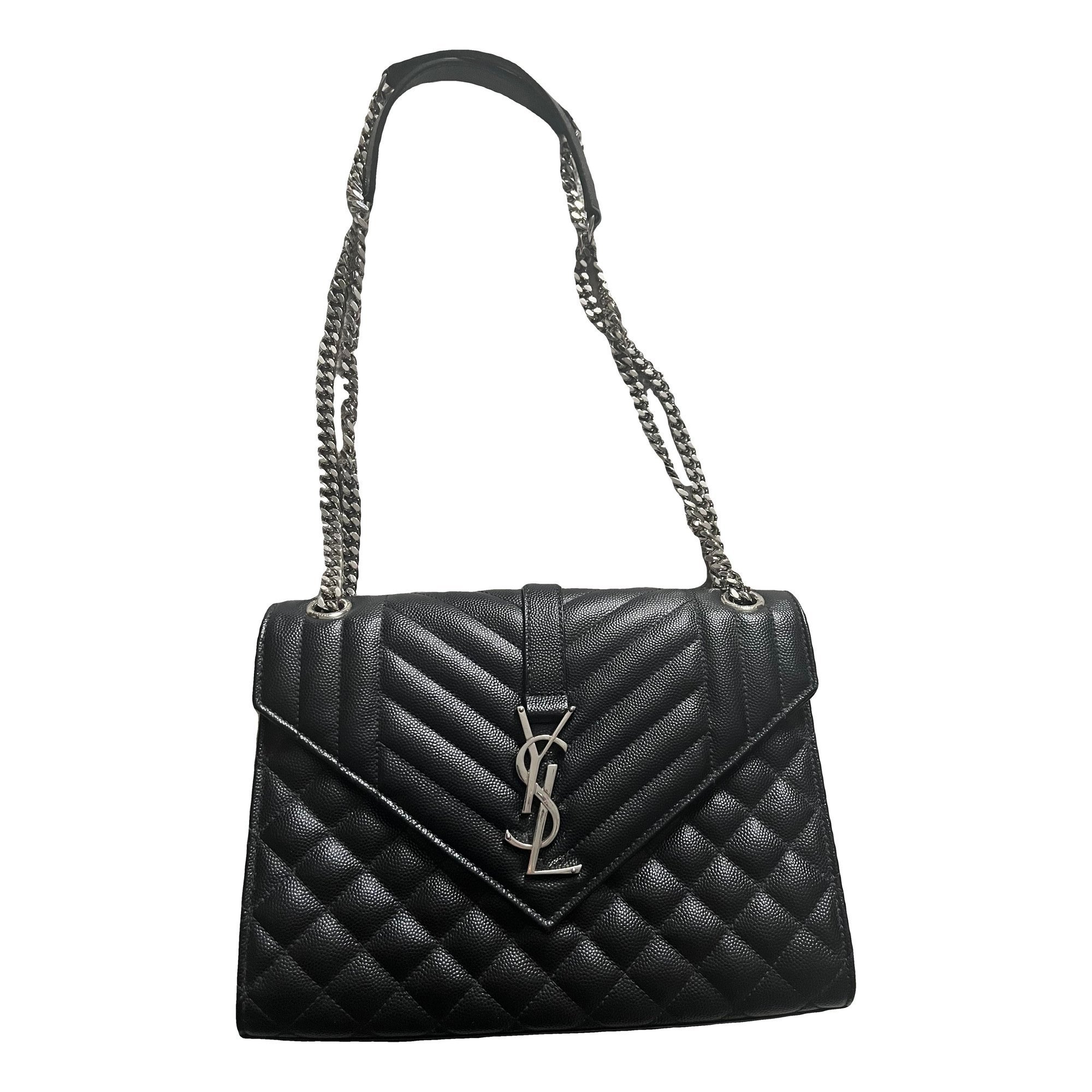 Envelope leather handbag