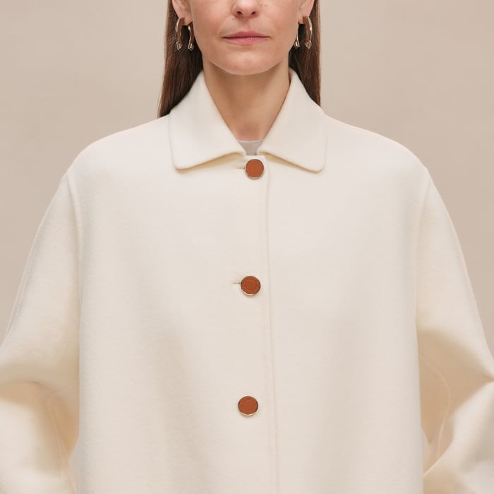 Blanc Naturel Cashmere Wrap Coat