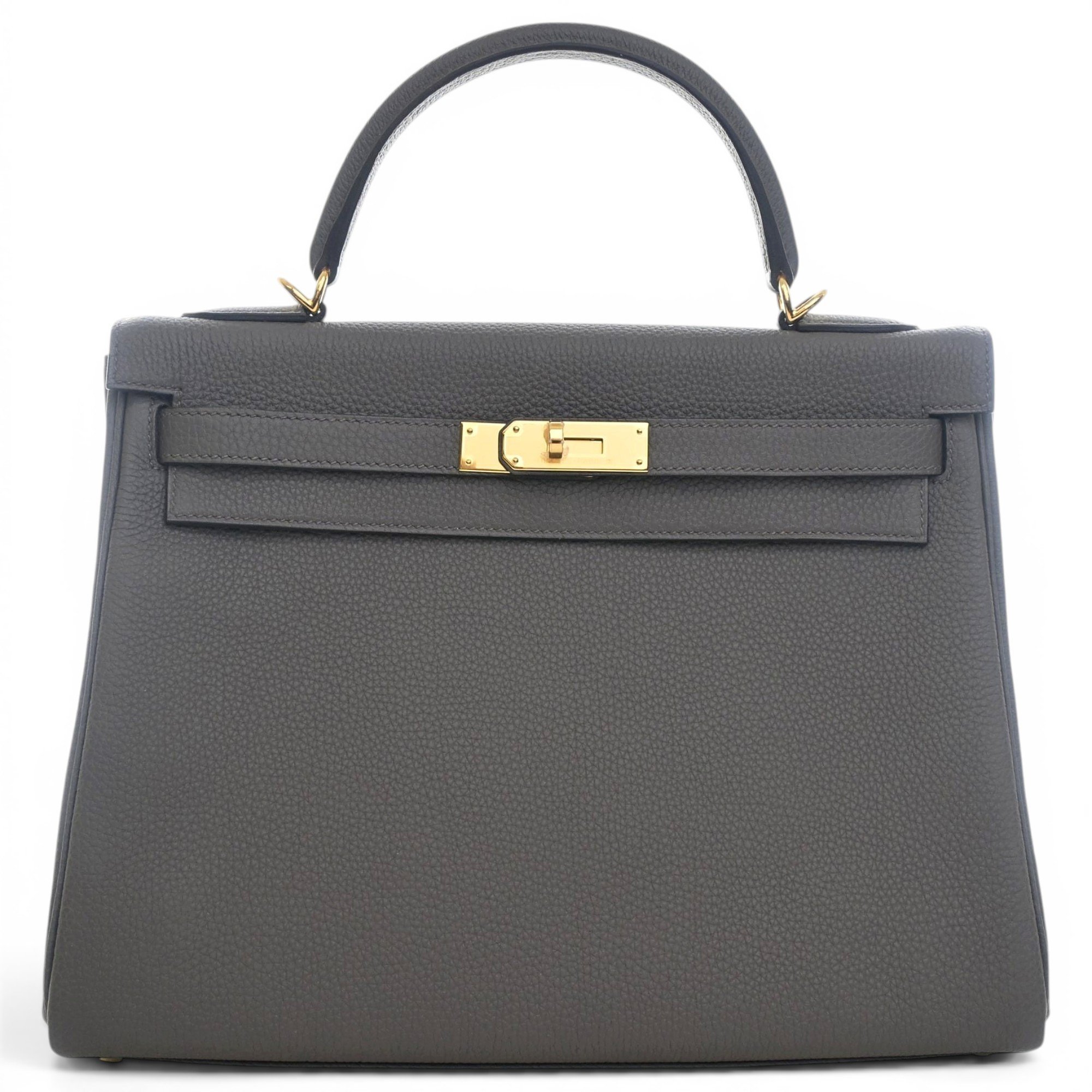 Hermes Kelly 32 Handbag Etain Togo Leather 2021