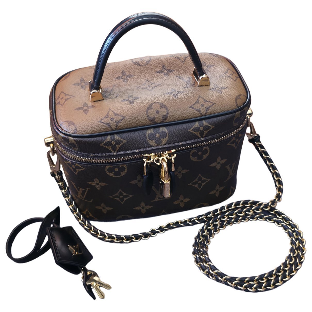Vanity leather handbag