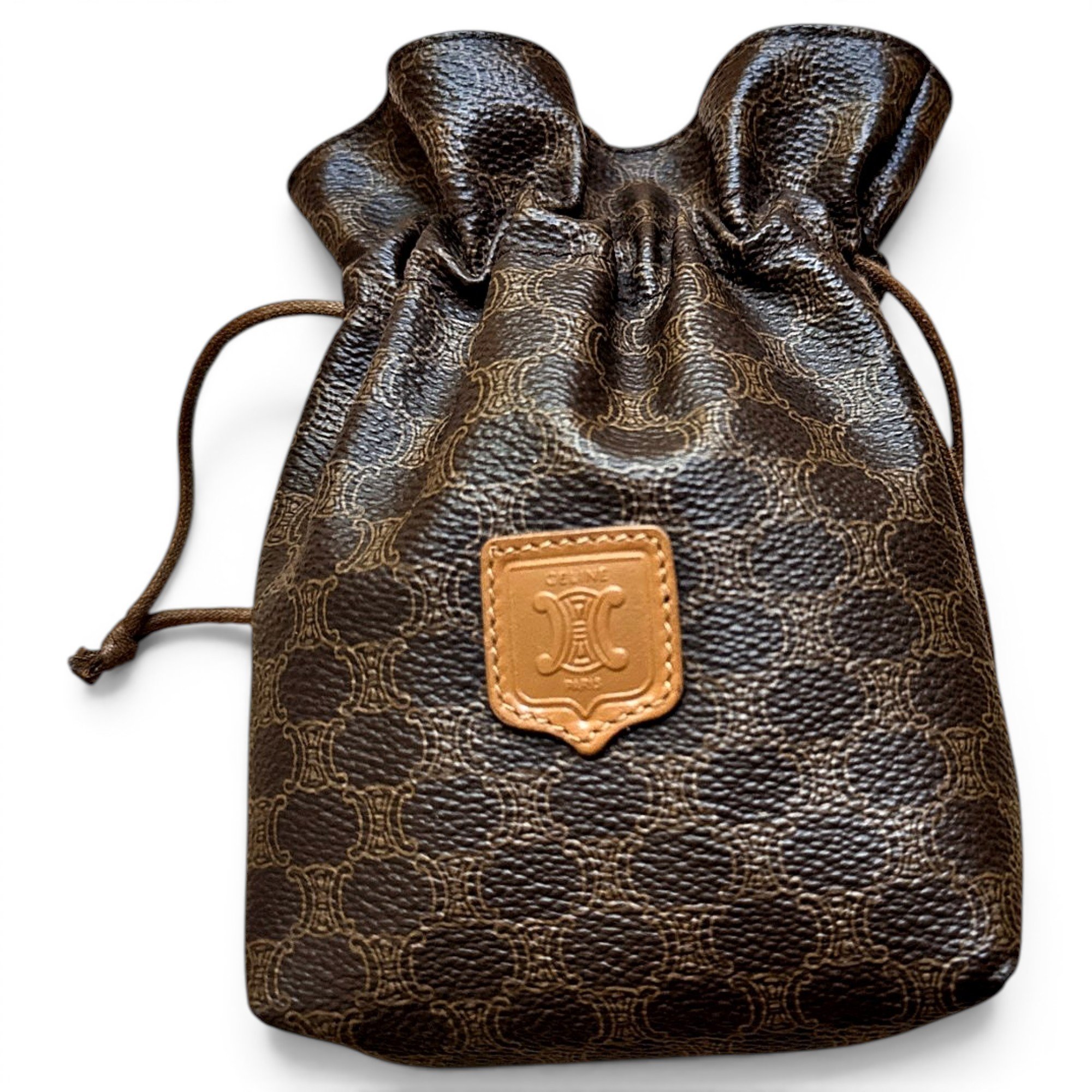 Leather clutch bag