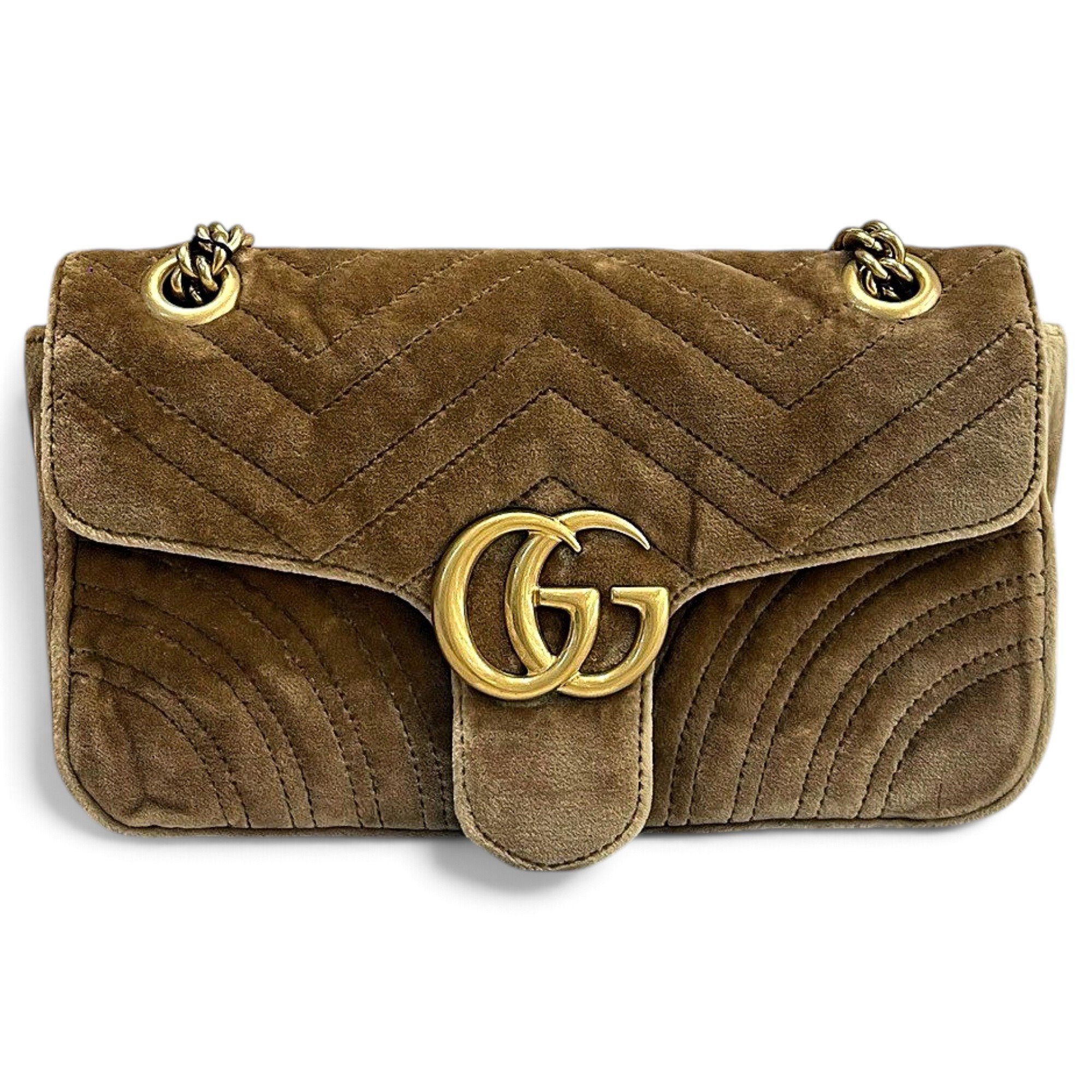 GG Marmont Chain Flap velvet handbag