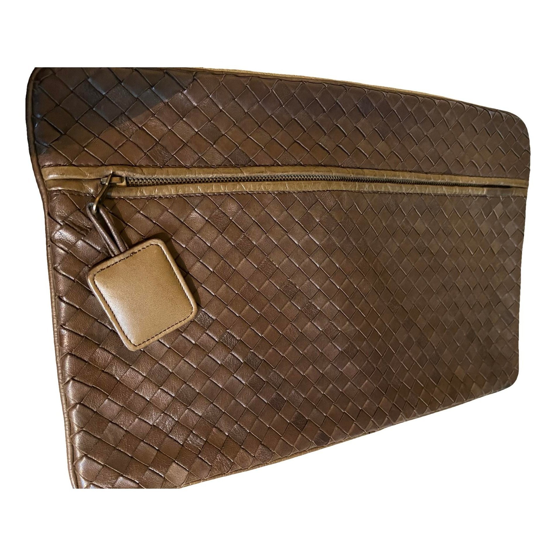 Leather clutch bag