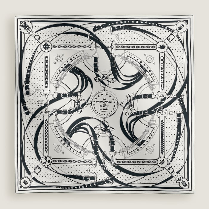 La Promenade Du Matin Bandana Double Face Scarf 140