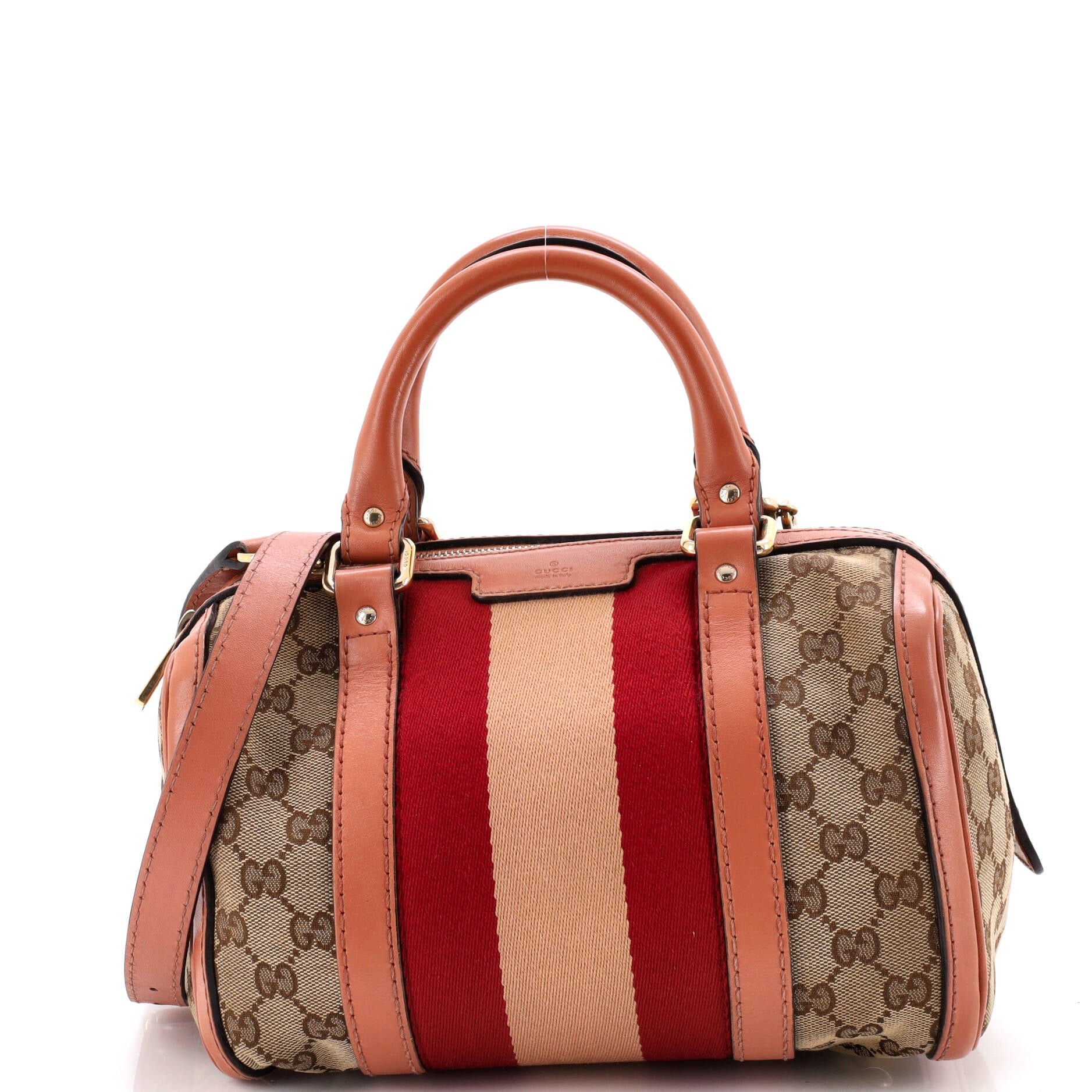 Vintage Web Boston Bag GG Canvas Small