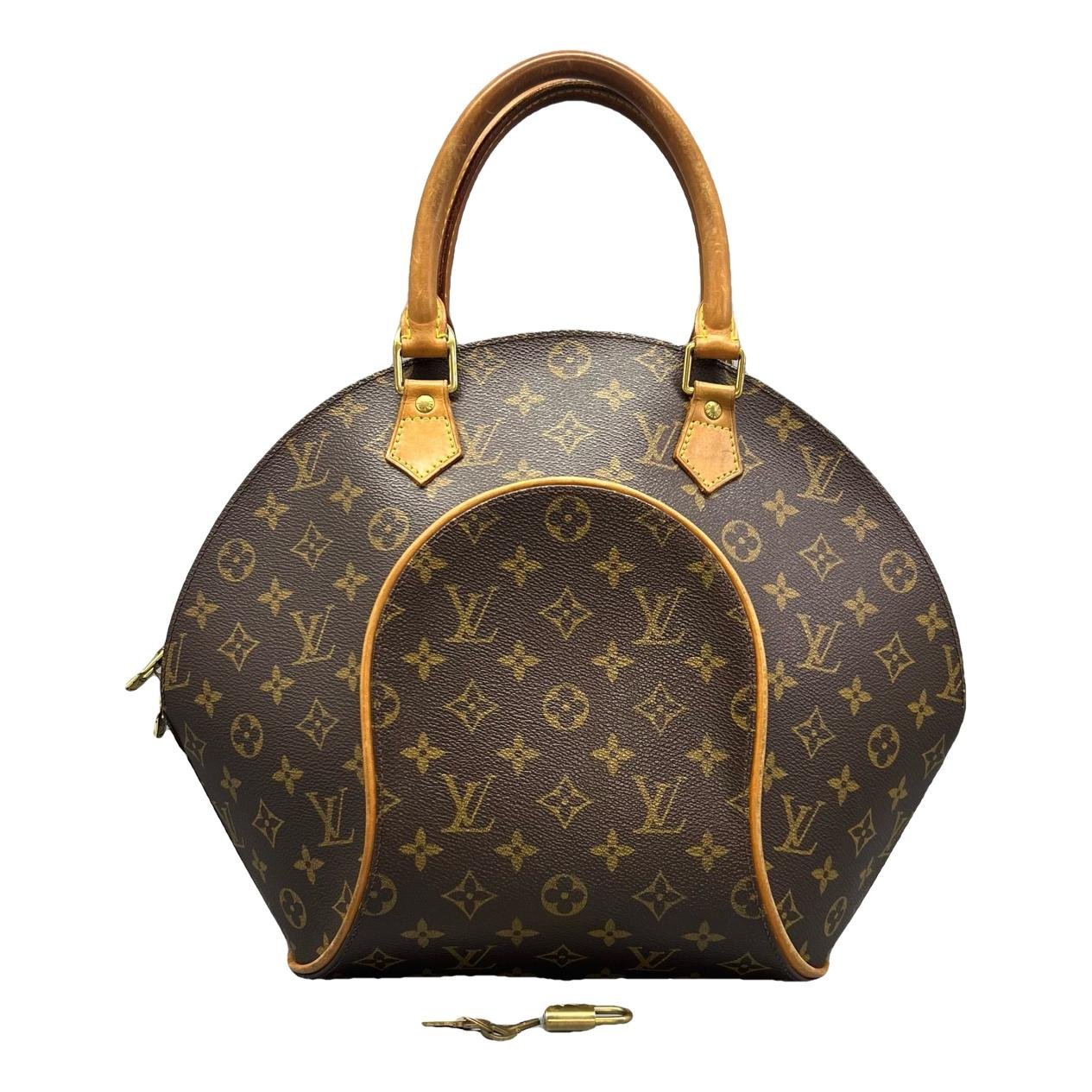 Ellipse leather handbag