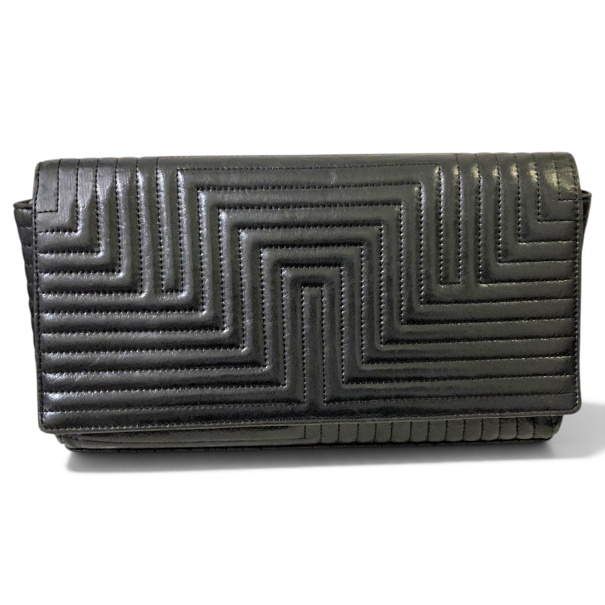 Leather clutch bag