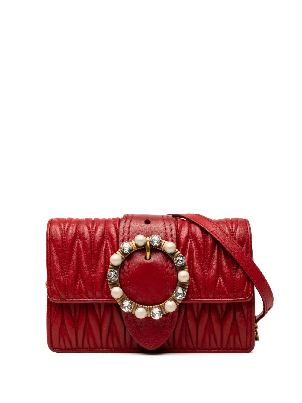 2010-2026 Matelasse Nappa Crystal Embellished crossbody bag