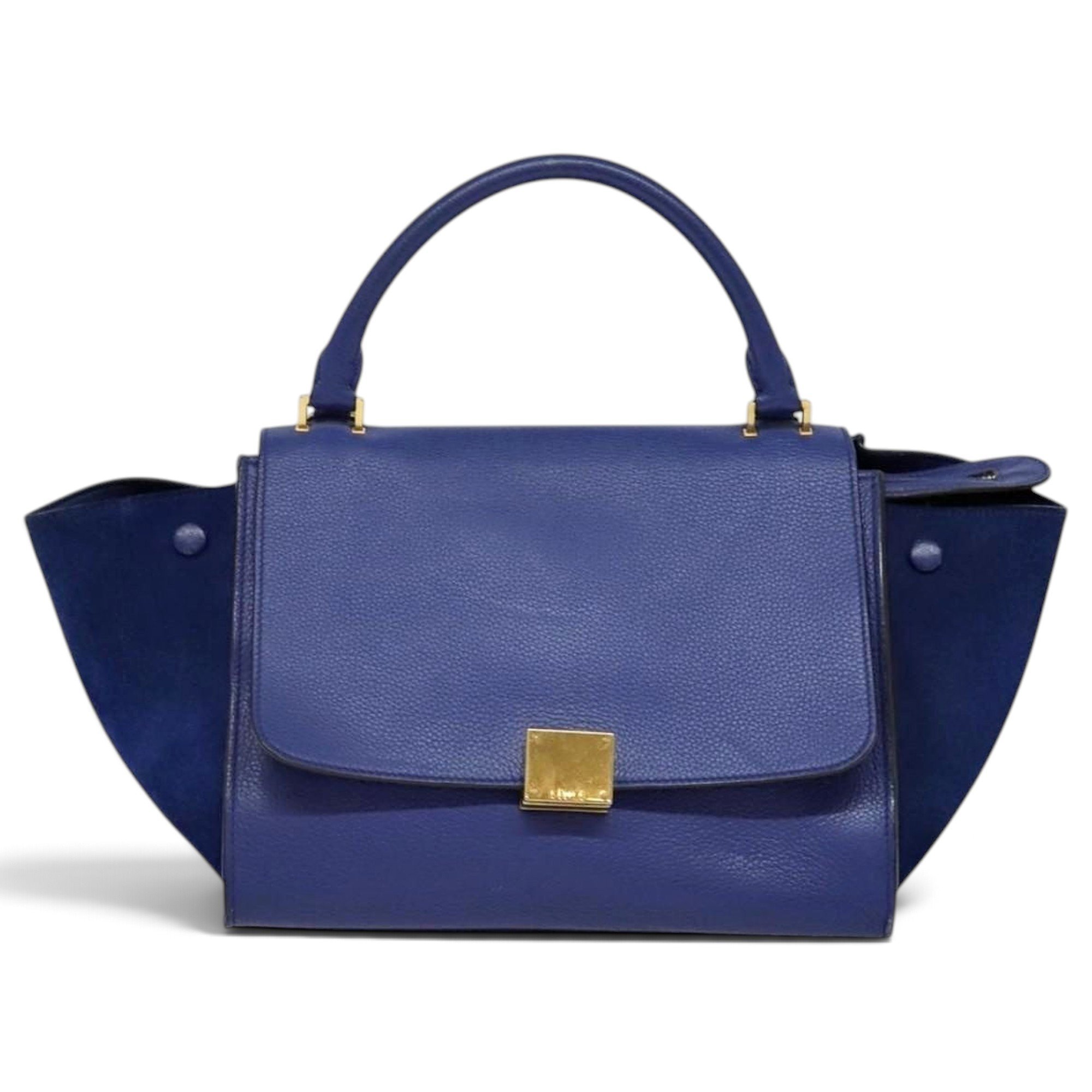 Trapèze leather handbag