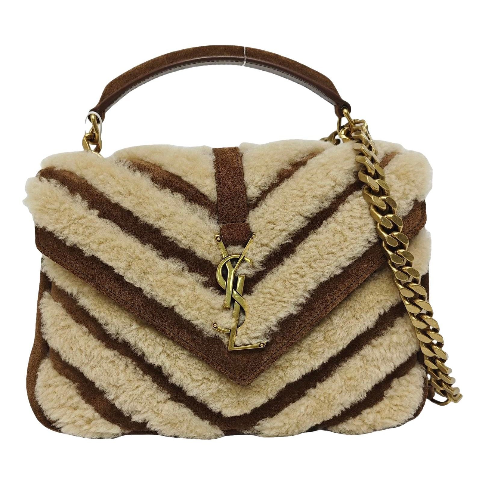 Collége monogramme velvet handbag