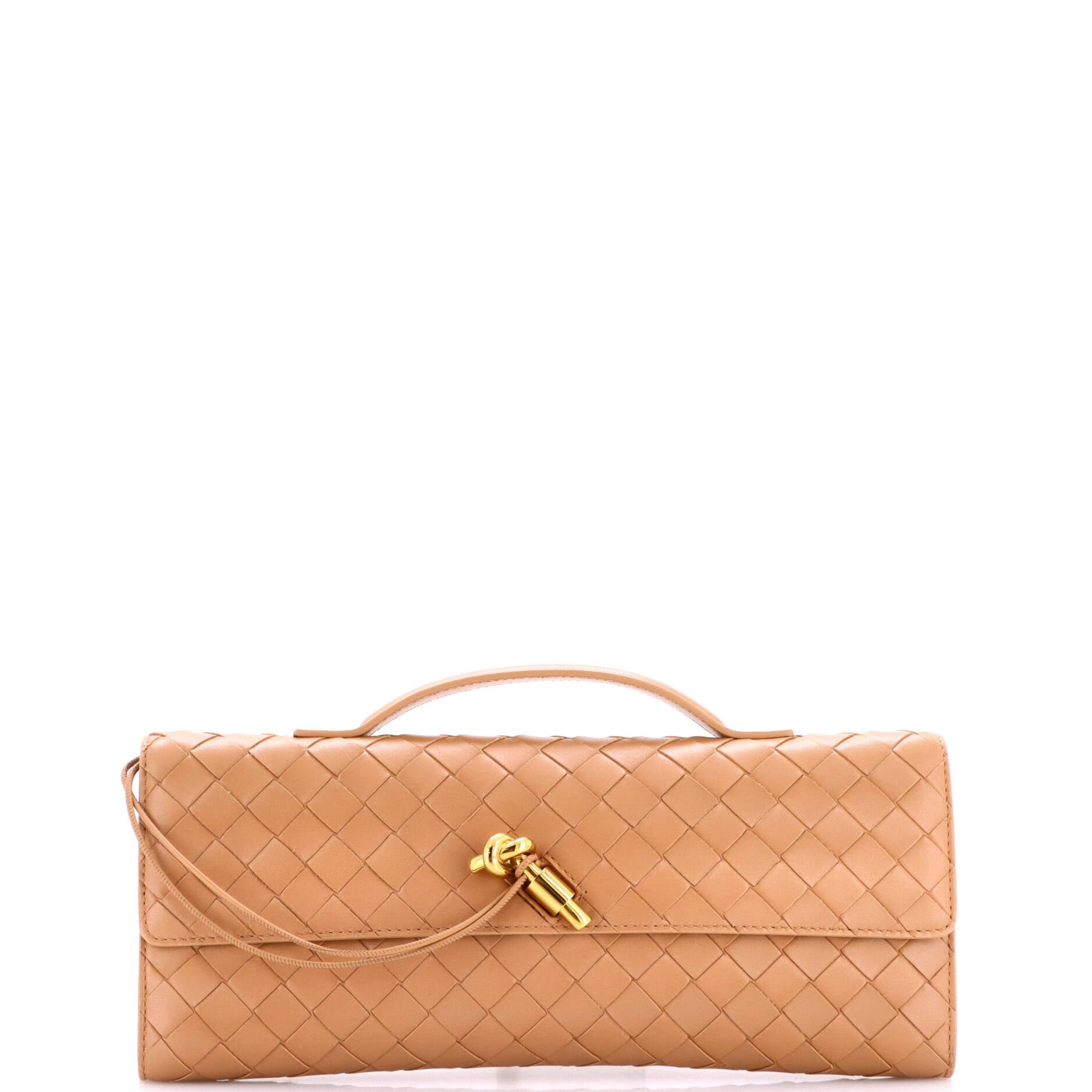 Andiamo Top Handle Clutch Intrecciato Nappa Long