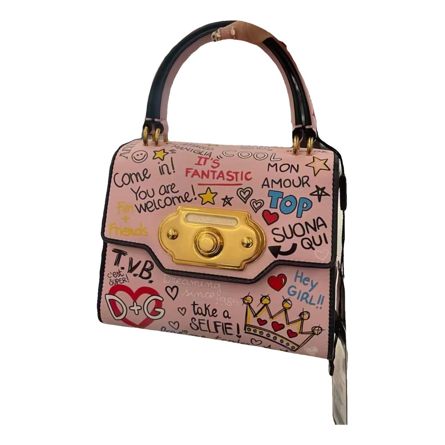 Welcome leather handbag