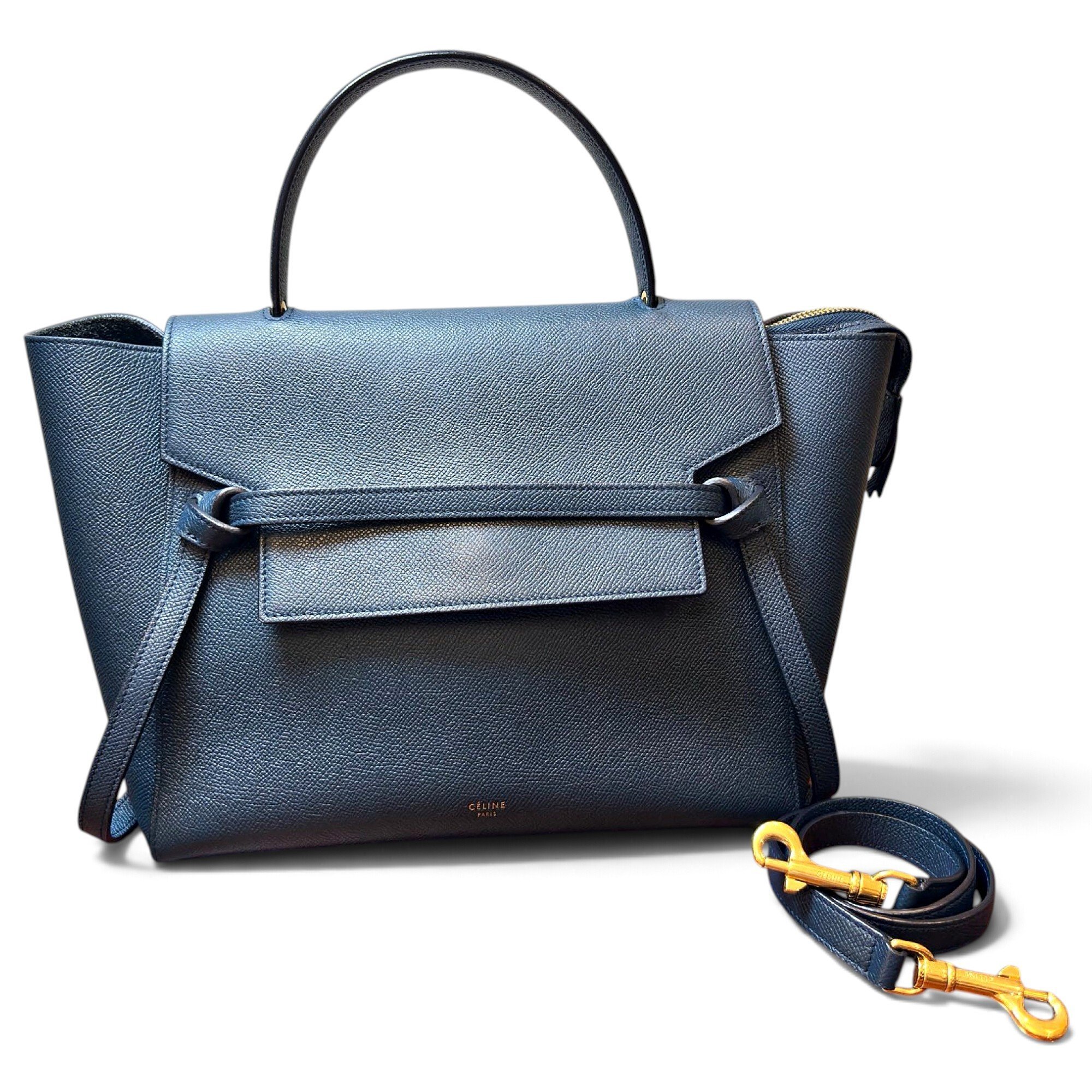 Belt leather handbag