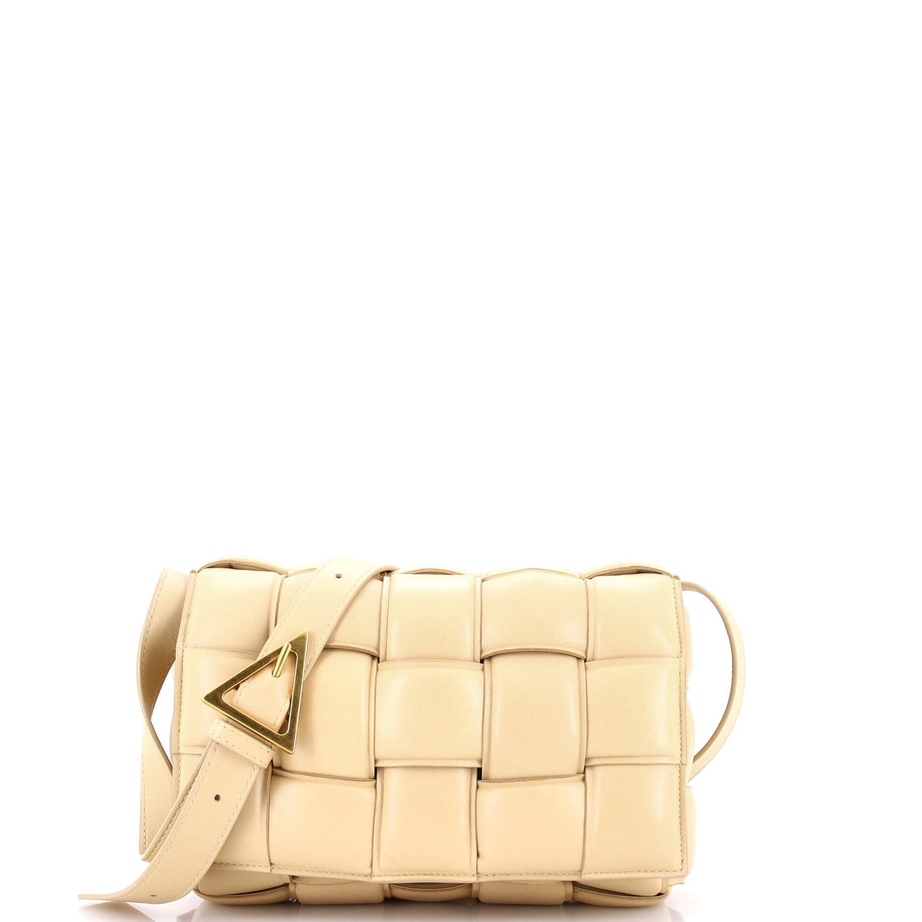 Cassette Crossbody Bag Padded Maxi Intrecciato Leather