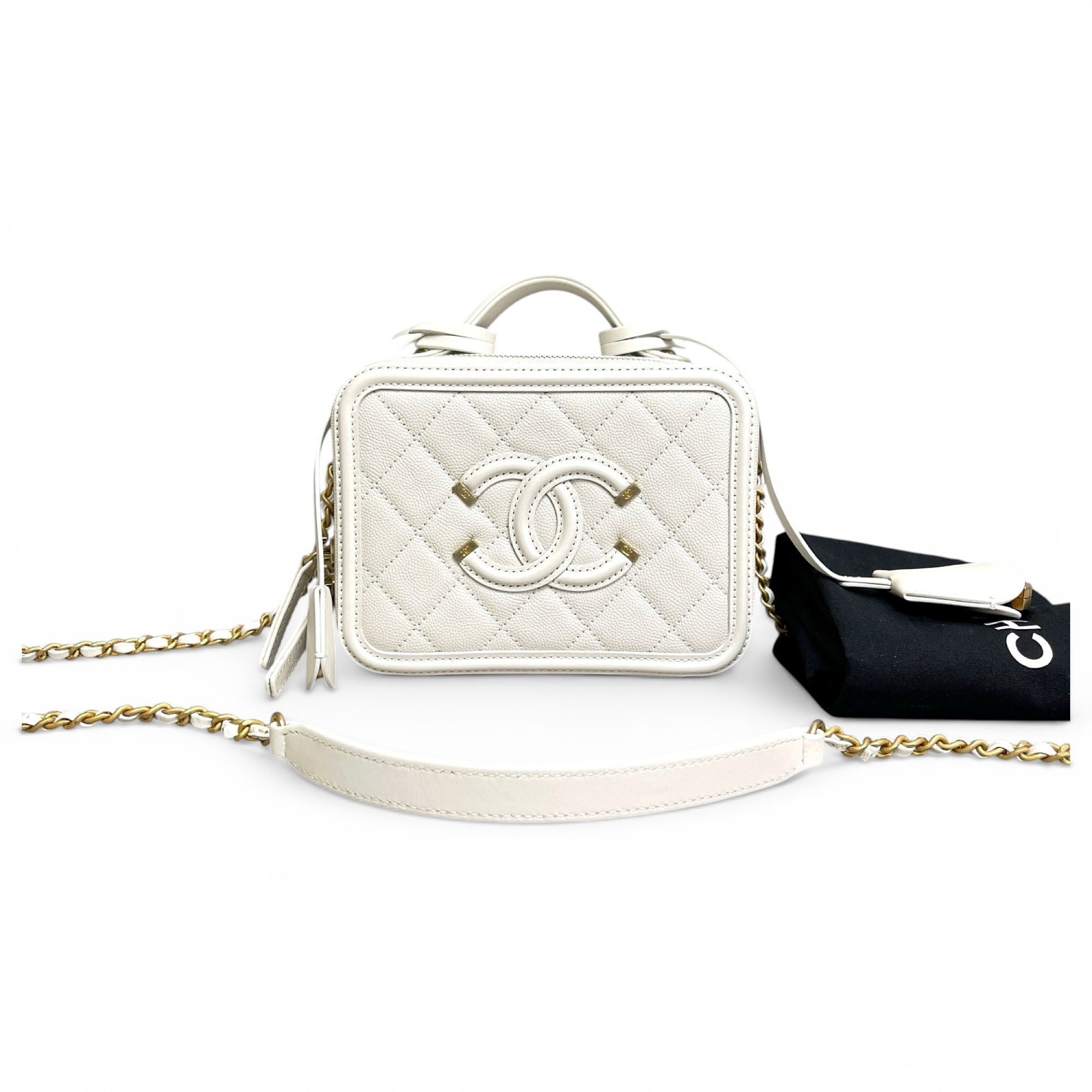 Vanity leather handbag