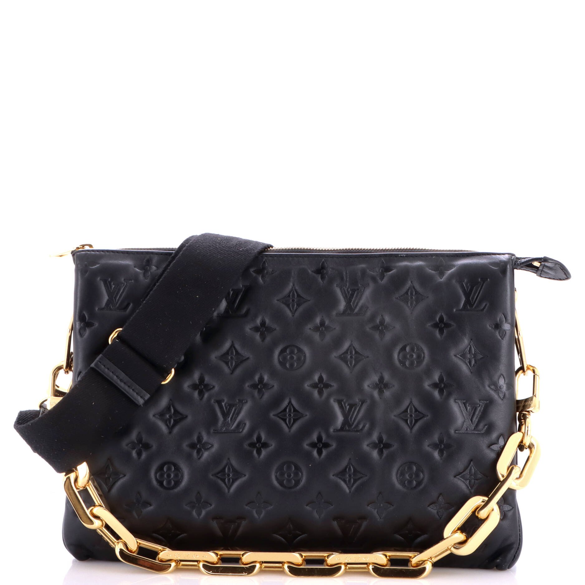 Coussin Bag Monogram Embossed Lambskin MM