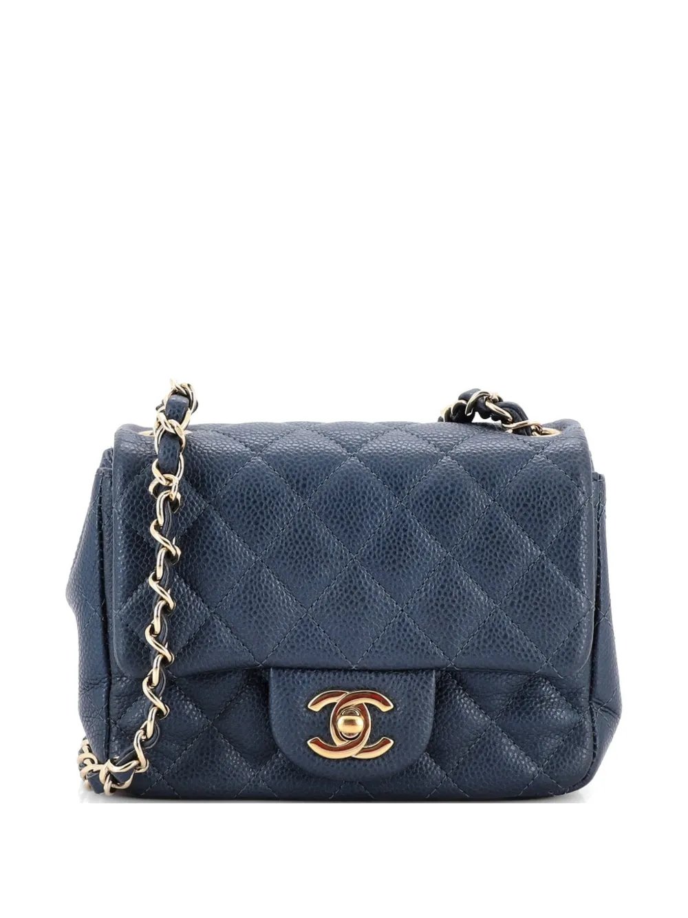 Square Classic Single Flap Bag Quilted Caviar Mini crossbody bag