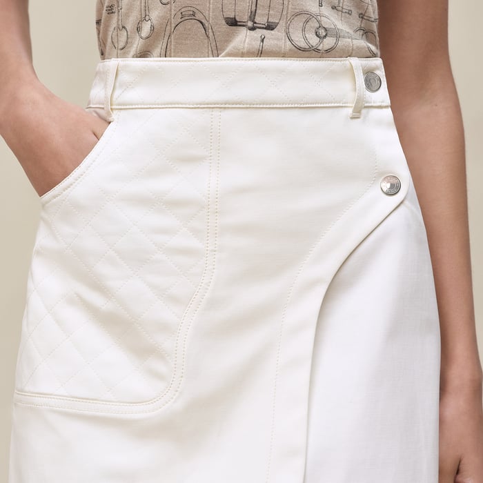 Blanc Naturel Wrap Miniskirt