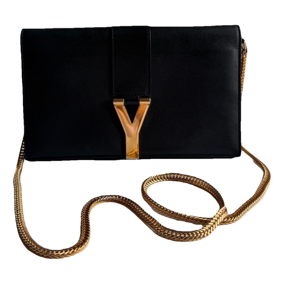 Leather clutch bag