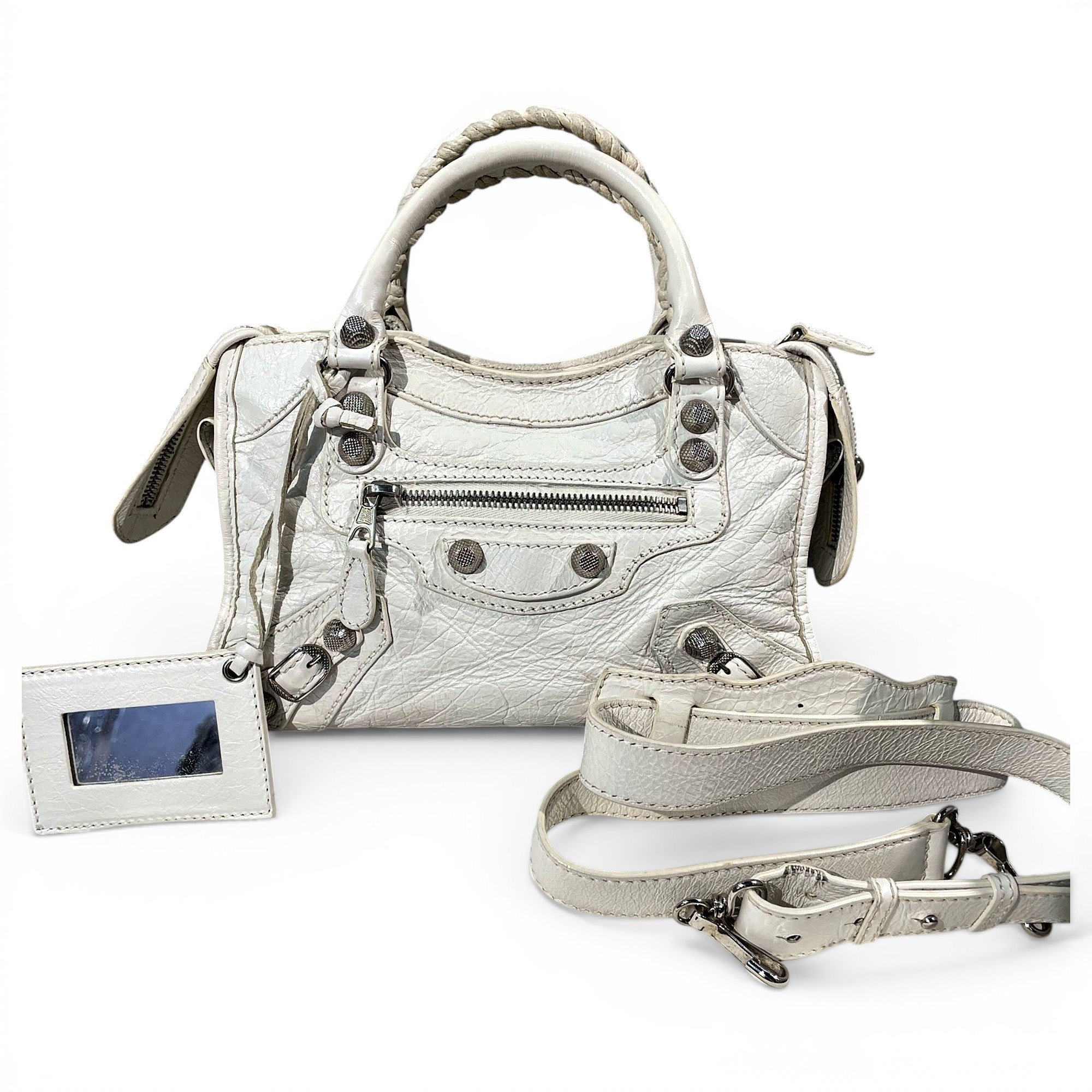 City leather handbag