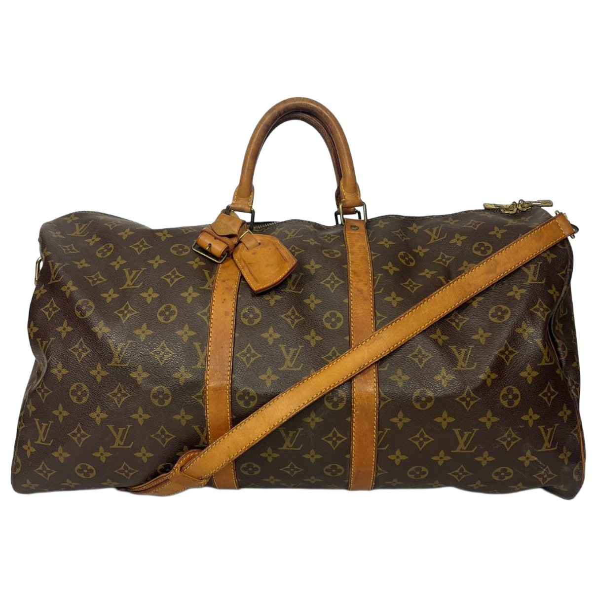 Keepall leather travel bag