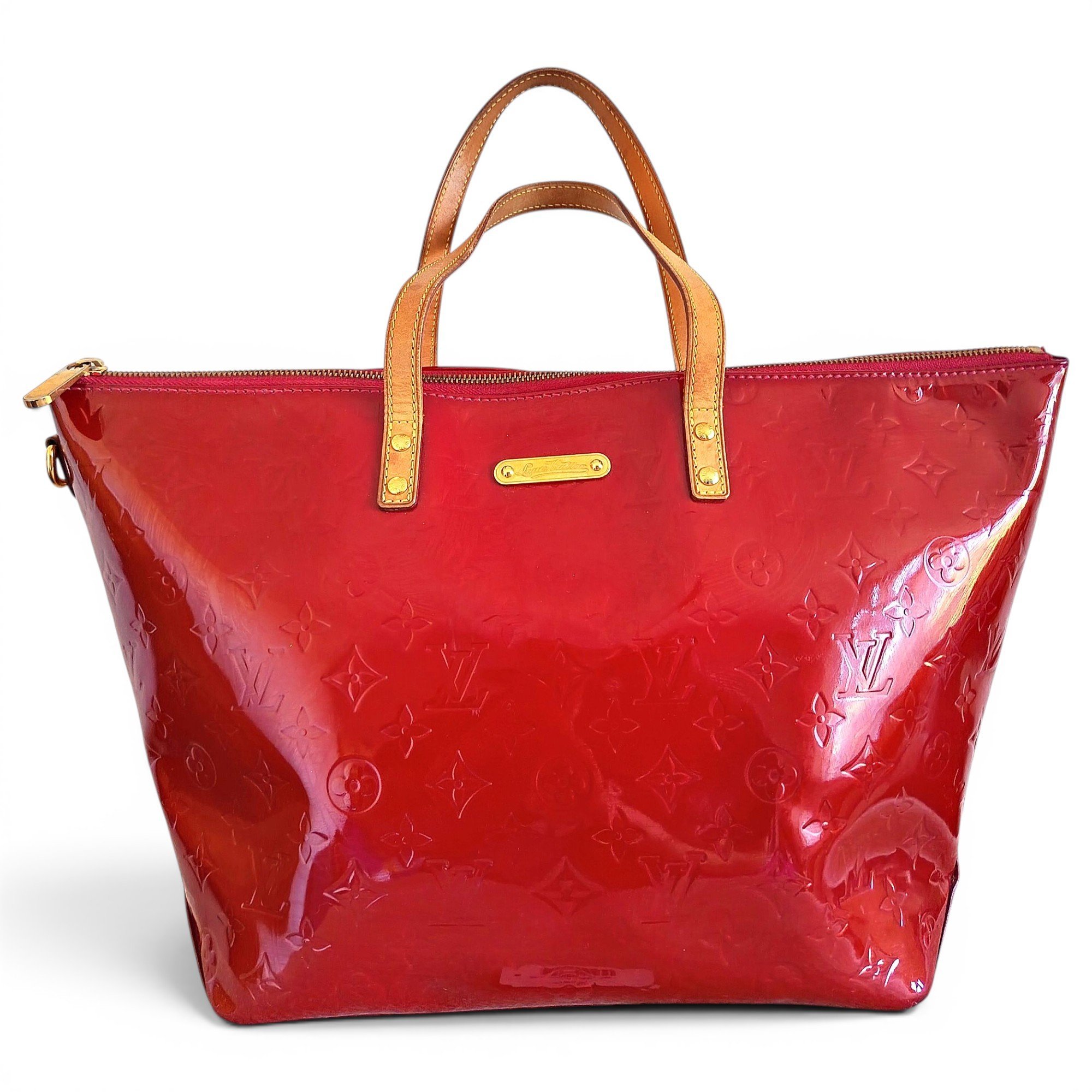 Patent leather tote