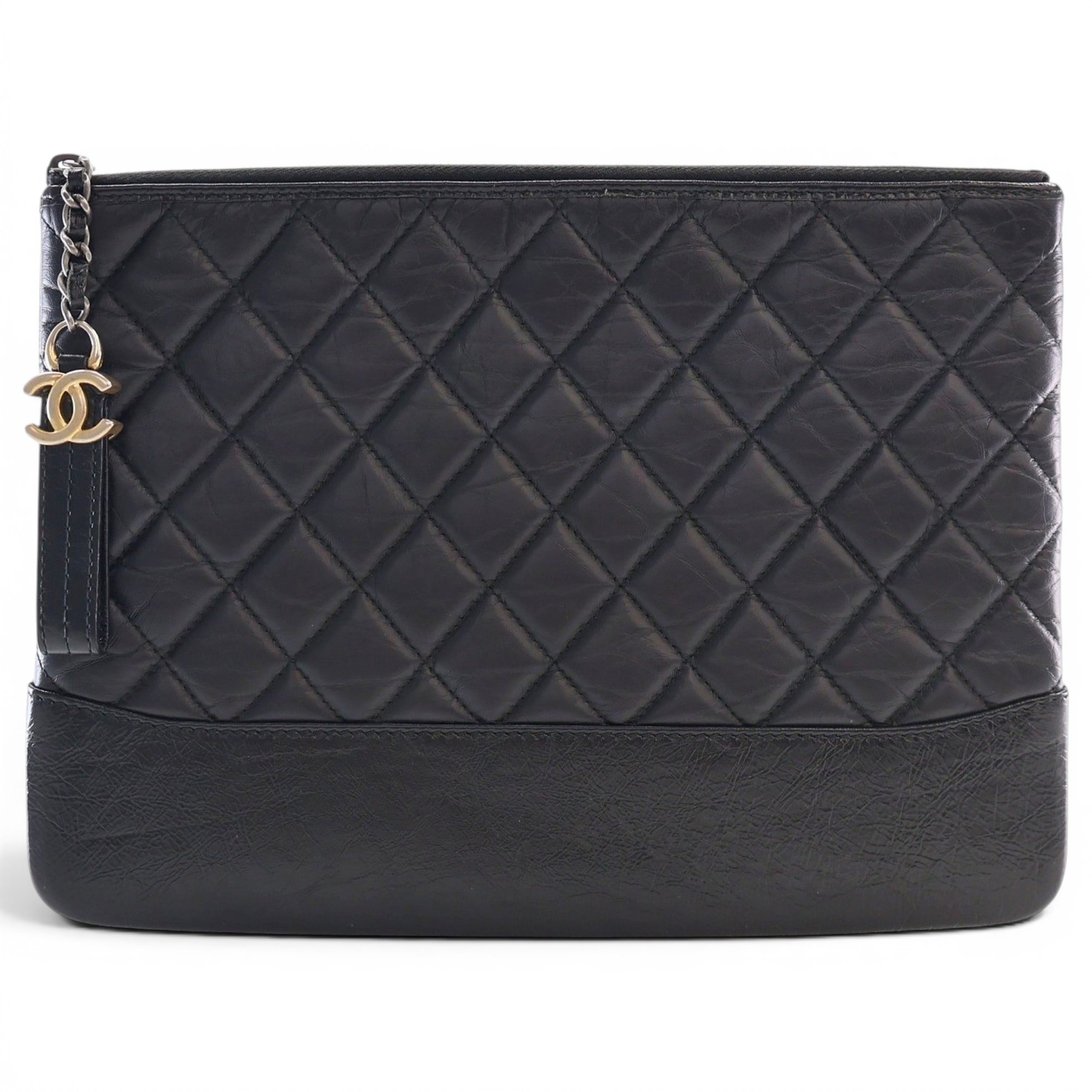Leather clutch bag