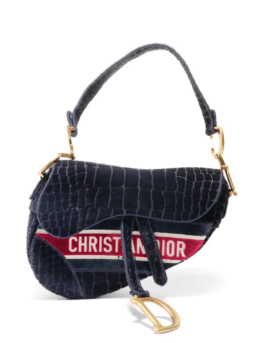 1999-2003 Saddle crocodile-effect shoulder bag