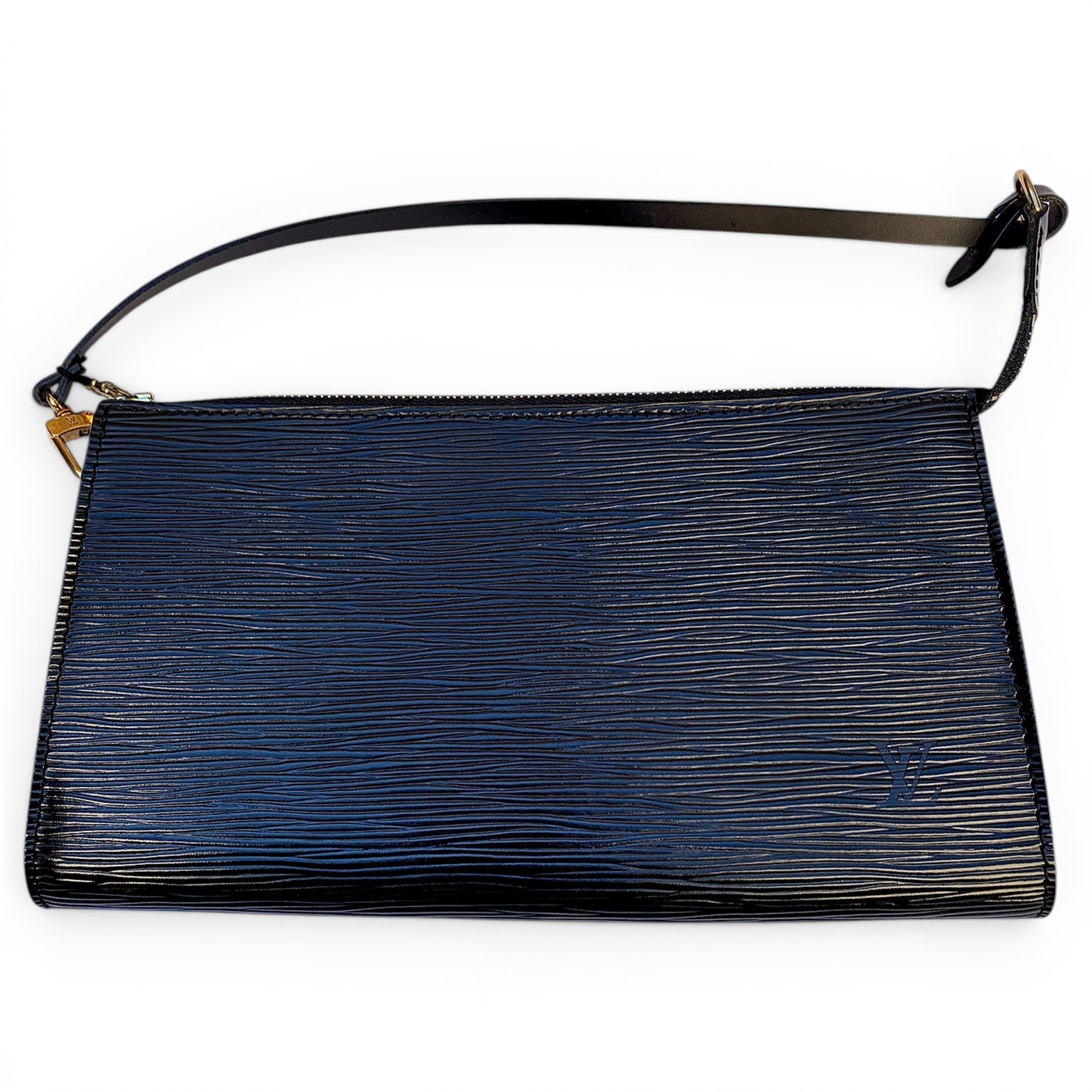 Leather clutch bag