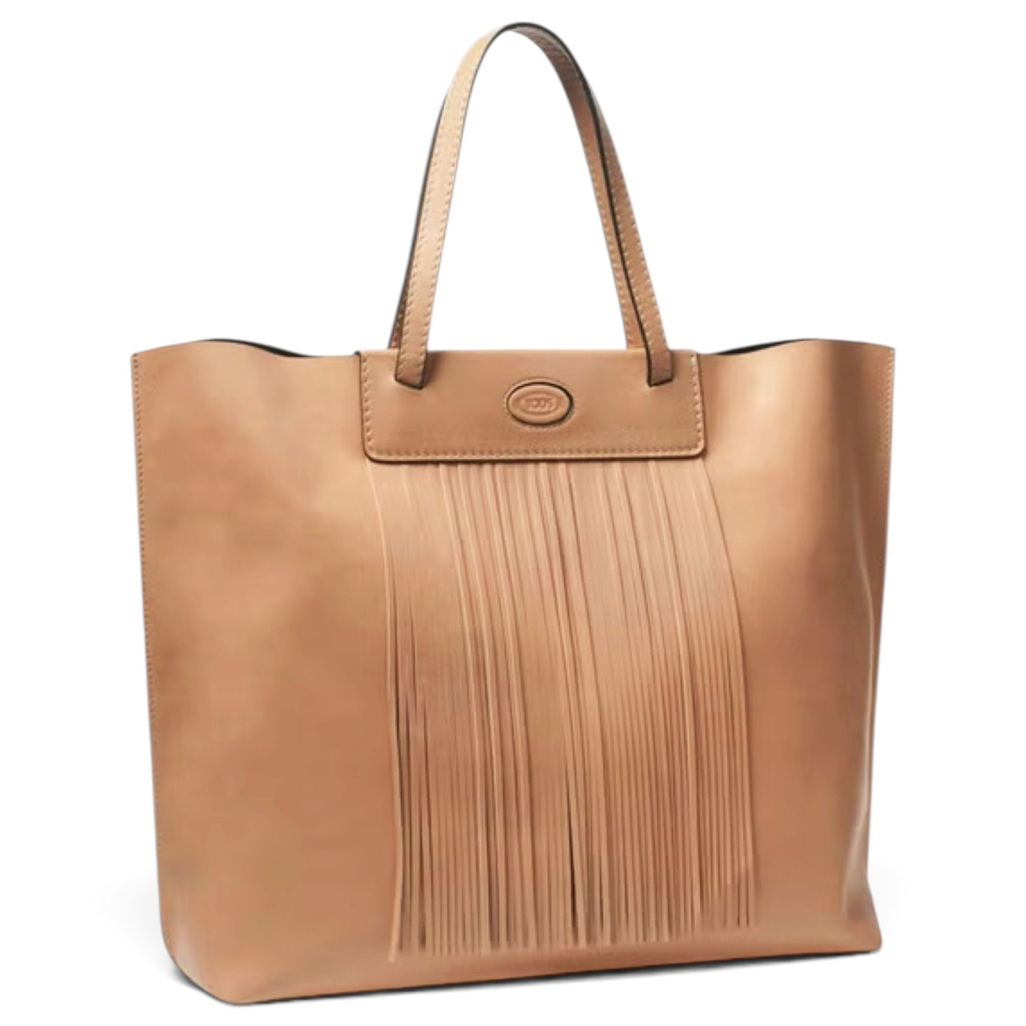 Shopping Media leather tote