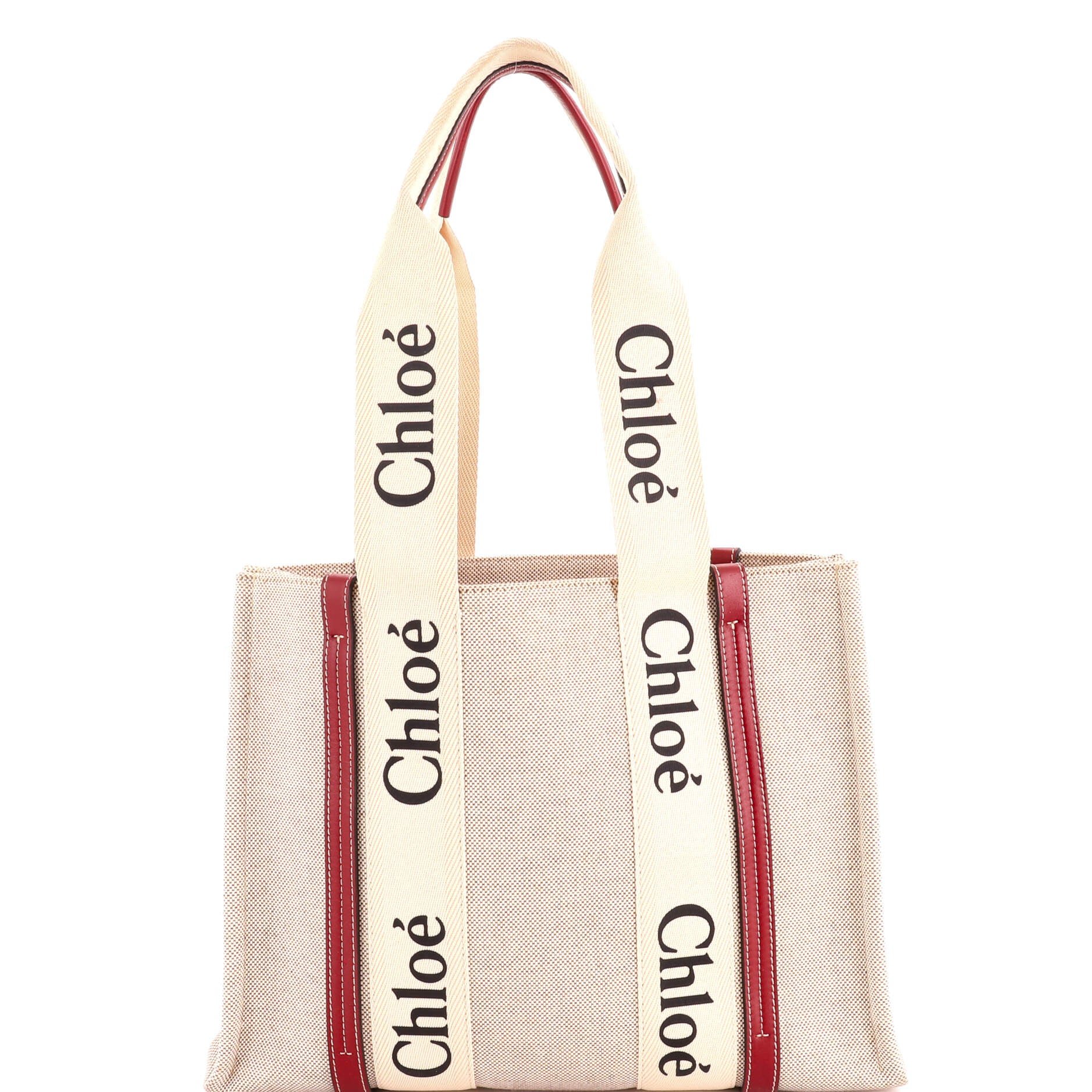 Woody Tote Canvas with Leather Medium