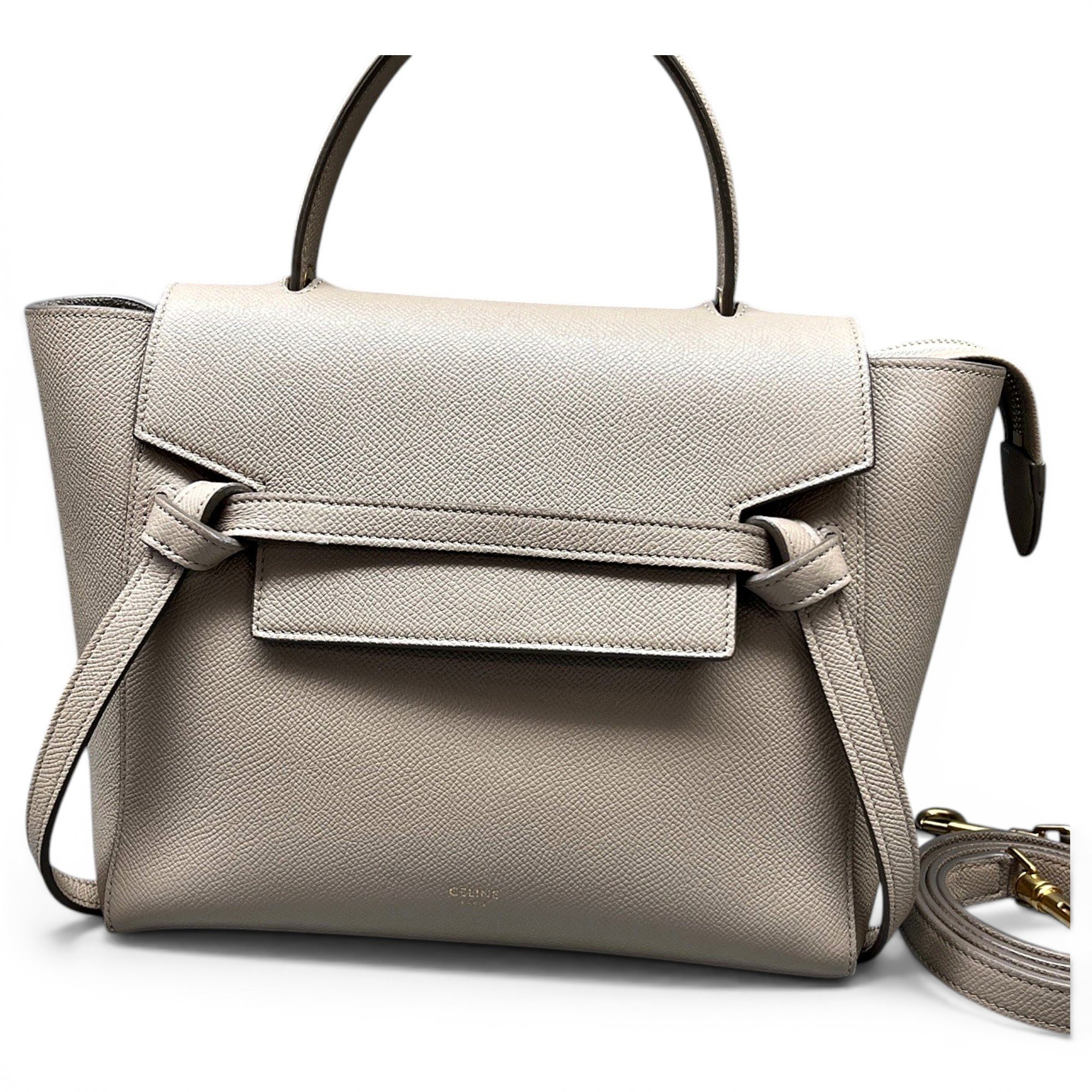 Belt leather handbag