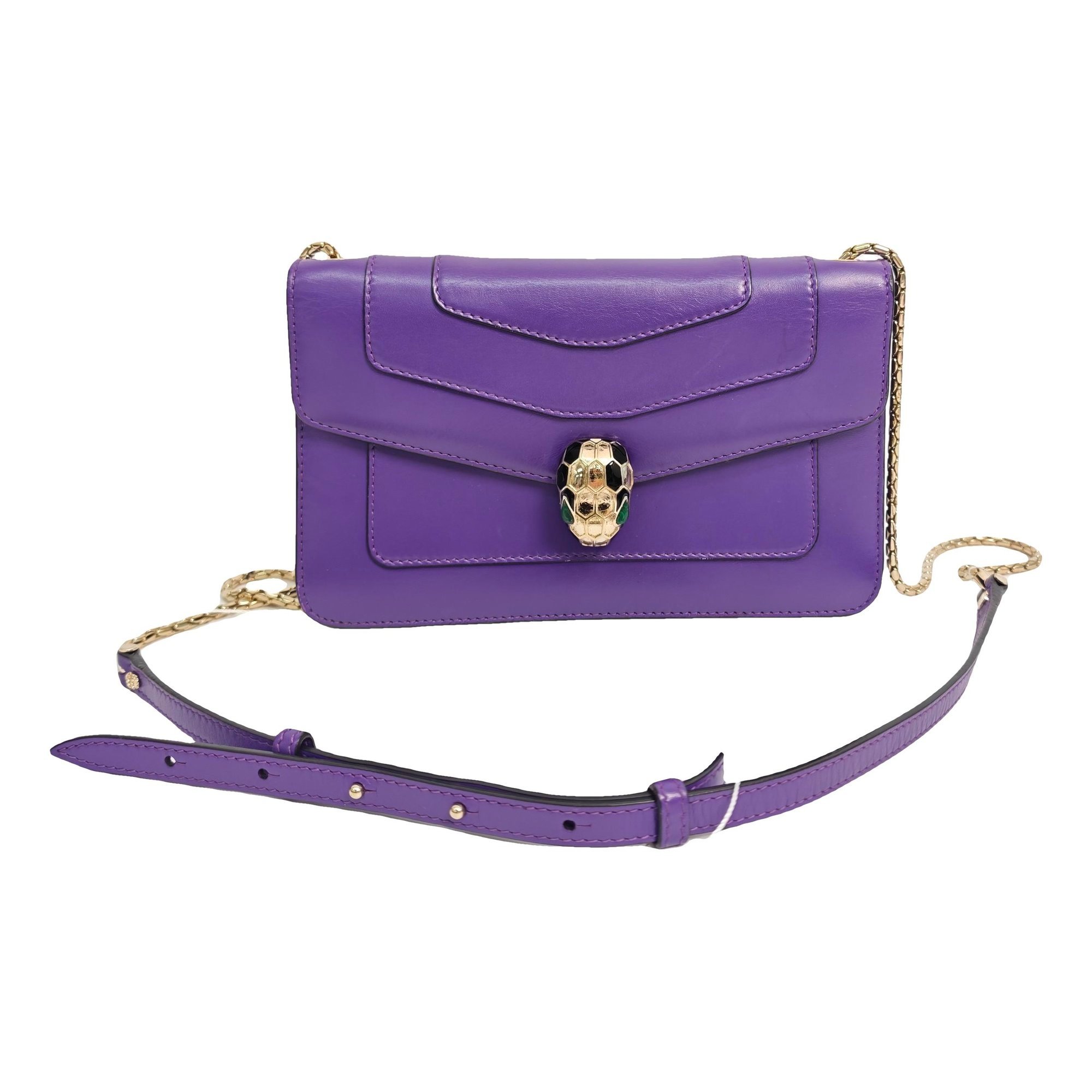 Serpenti leather handbag