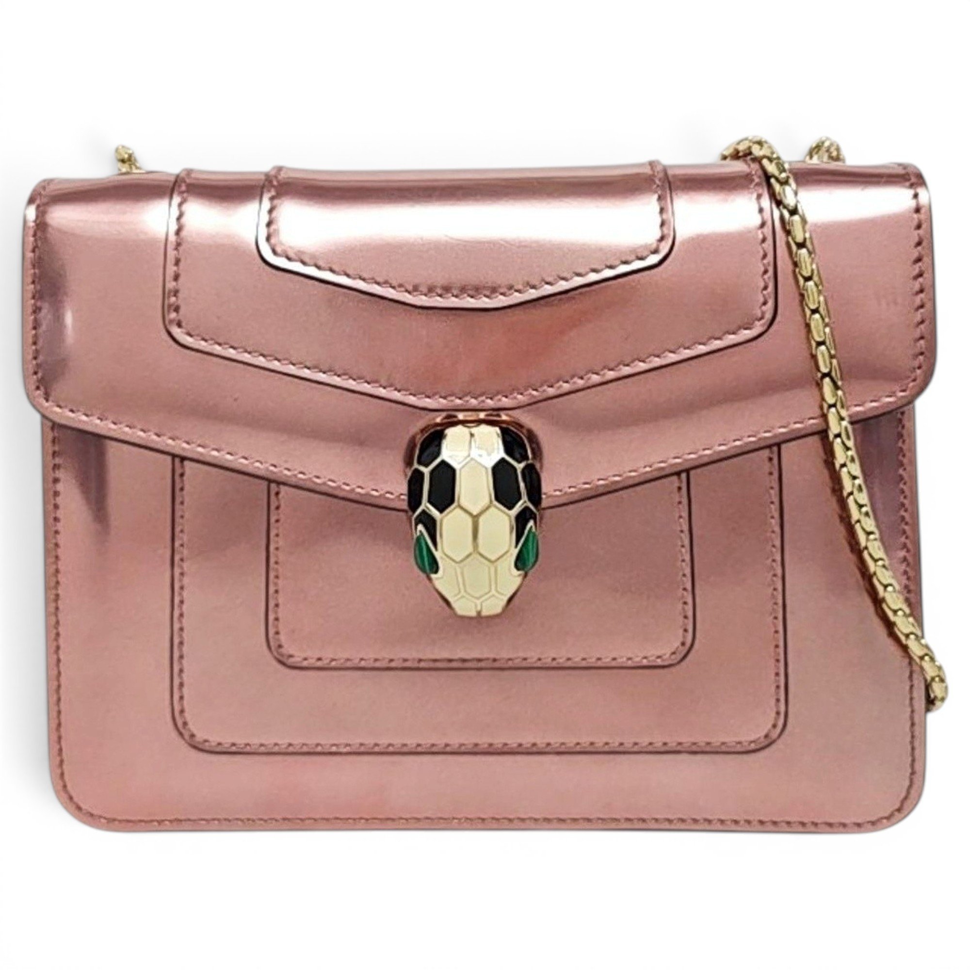 Patent leather handbag